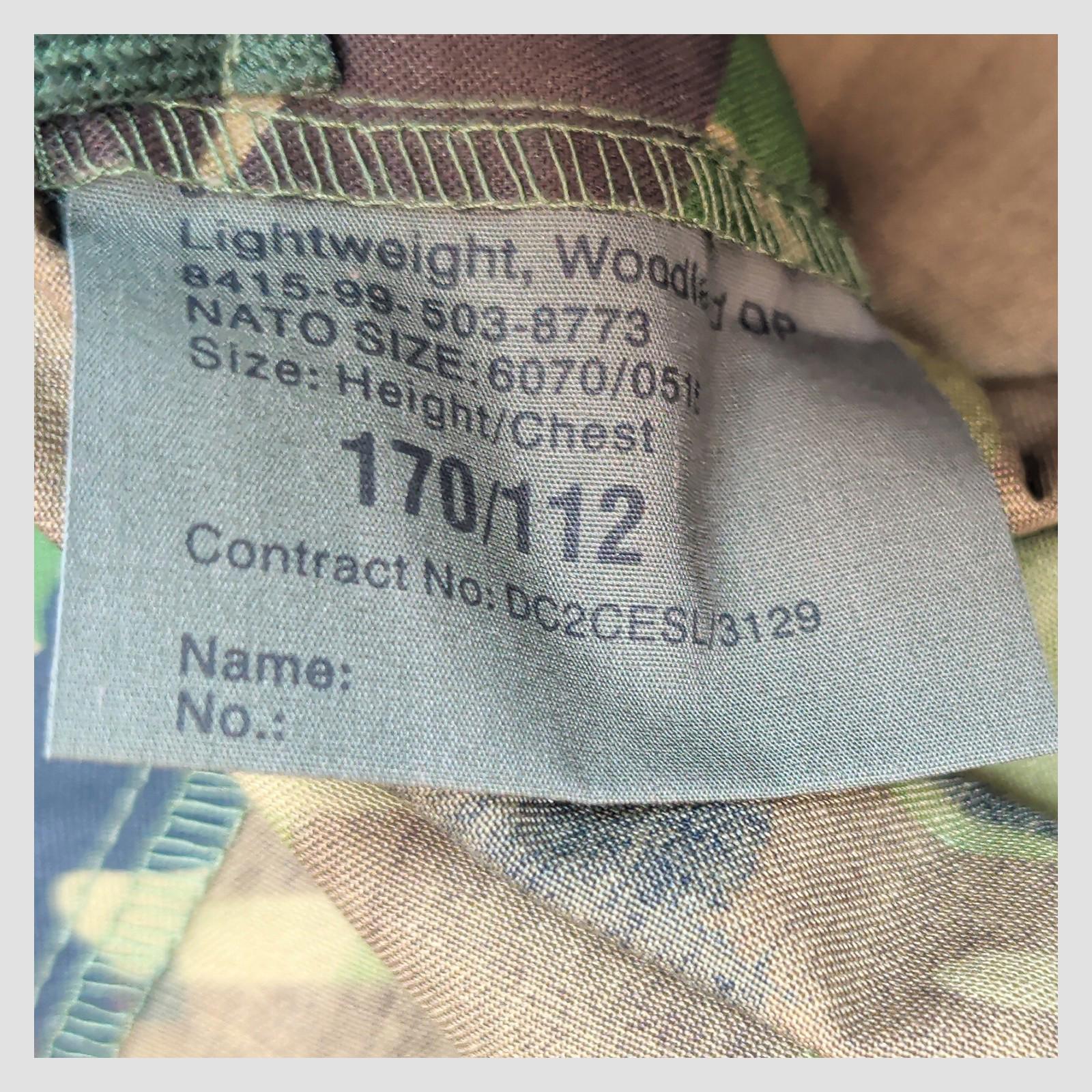 British Army Woodland DPM Combat Jacket 170/112 Military Shirt Large by RewearableUK – | RewearableUK