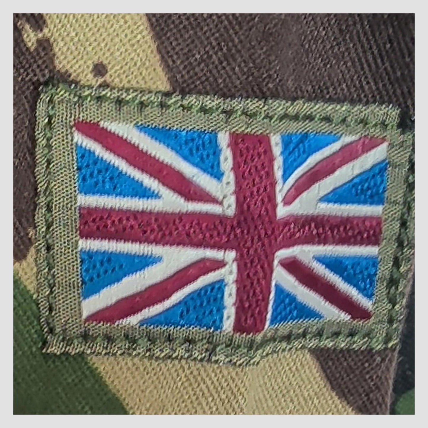 British Army Woodland DPM Lightweight Combat Jacket Union Flag 180/96 Large by military surplus – | RewearableUK