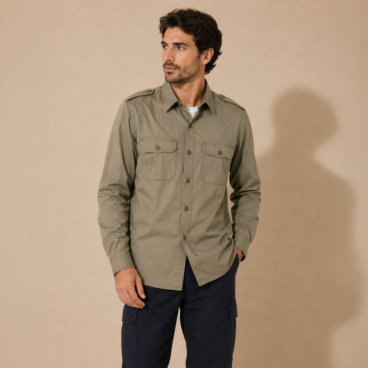 British Military Tropical Stone Shirt Size 38 15in Long Sleeve – Military product photo 1 | RewearableUK