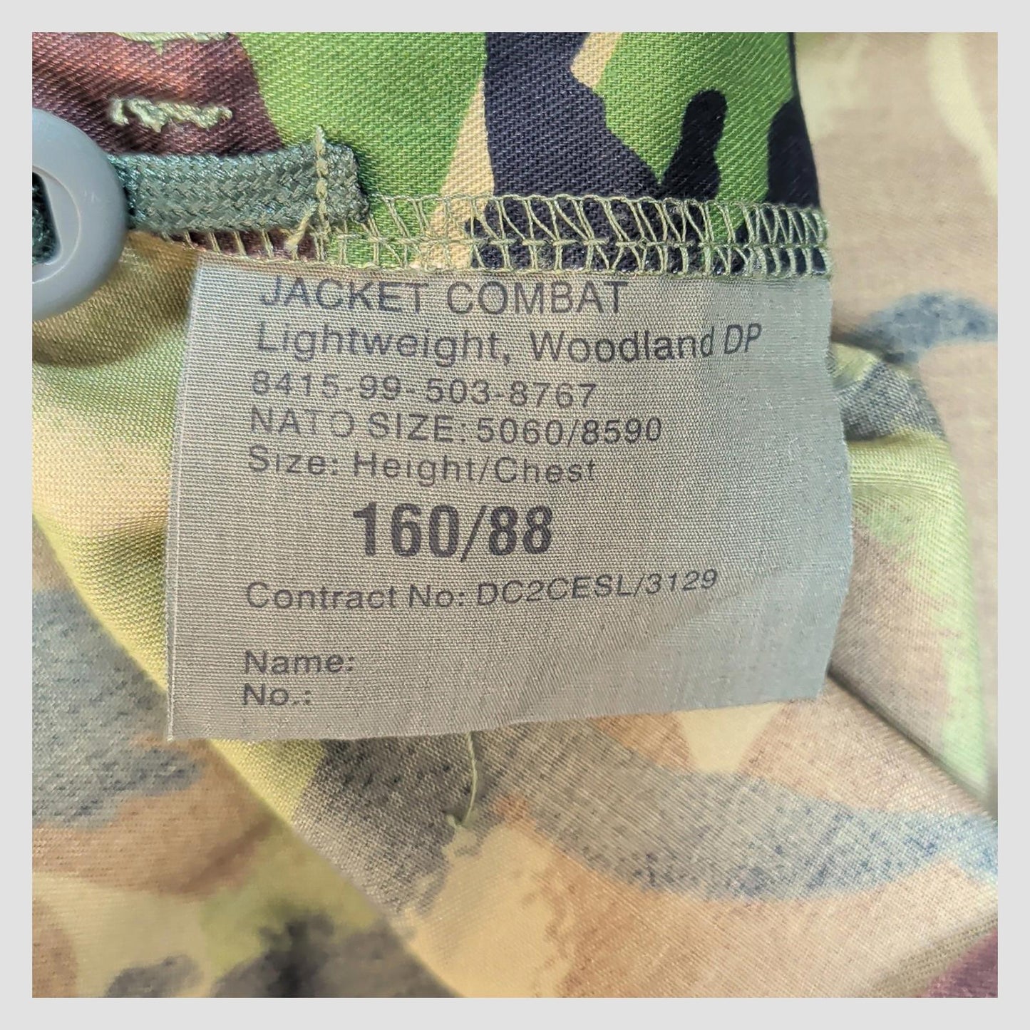 british military woodland dpm combat jacket 160/88 camo army surplus small by RewearableUK – | RewearableUK