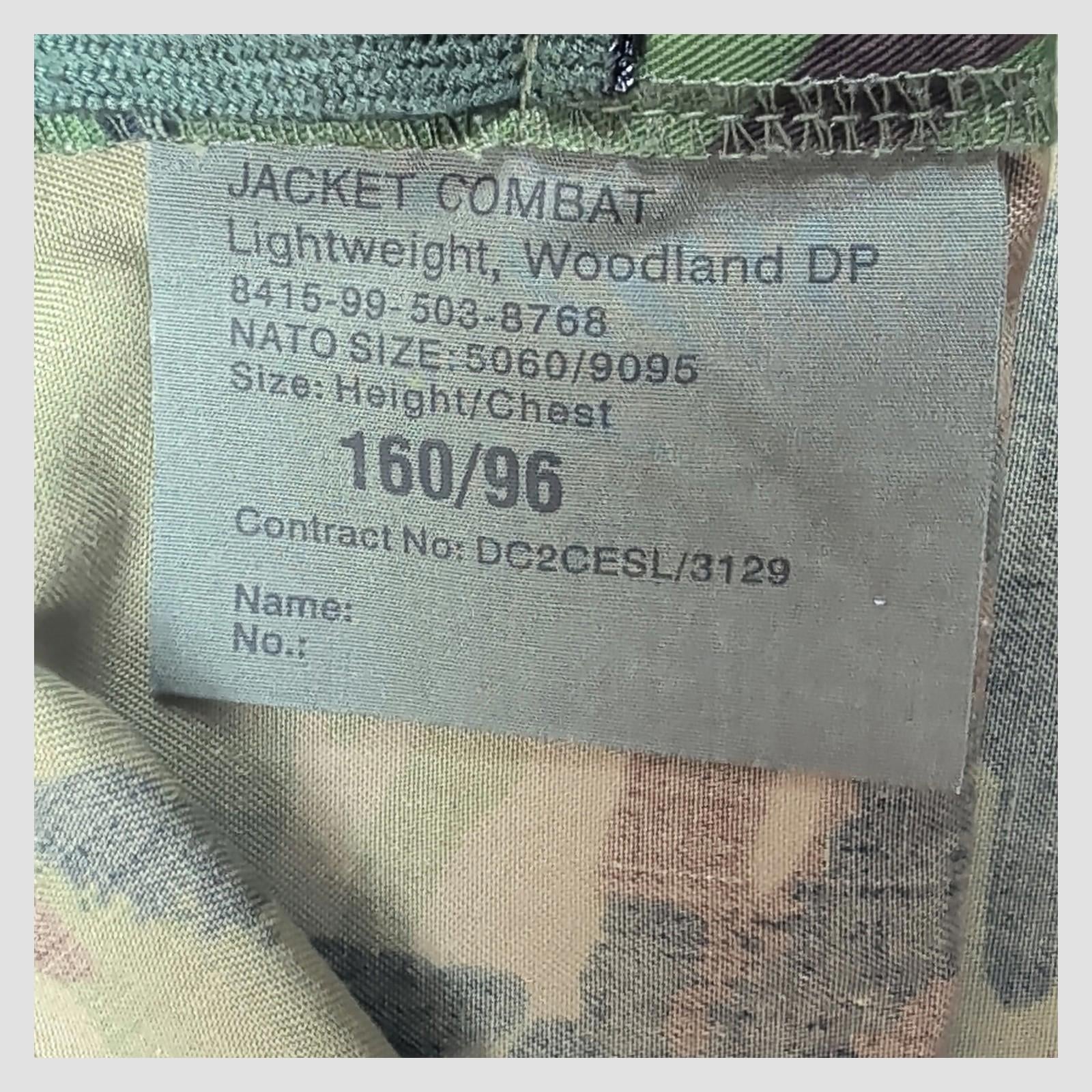 british military woodland dpm combat jacket 160/96 camo surplus medium by RewearableUK – | RewearableUK