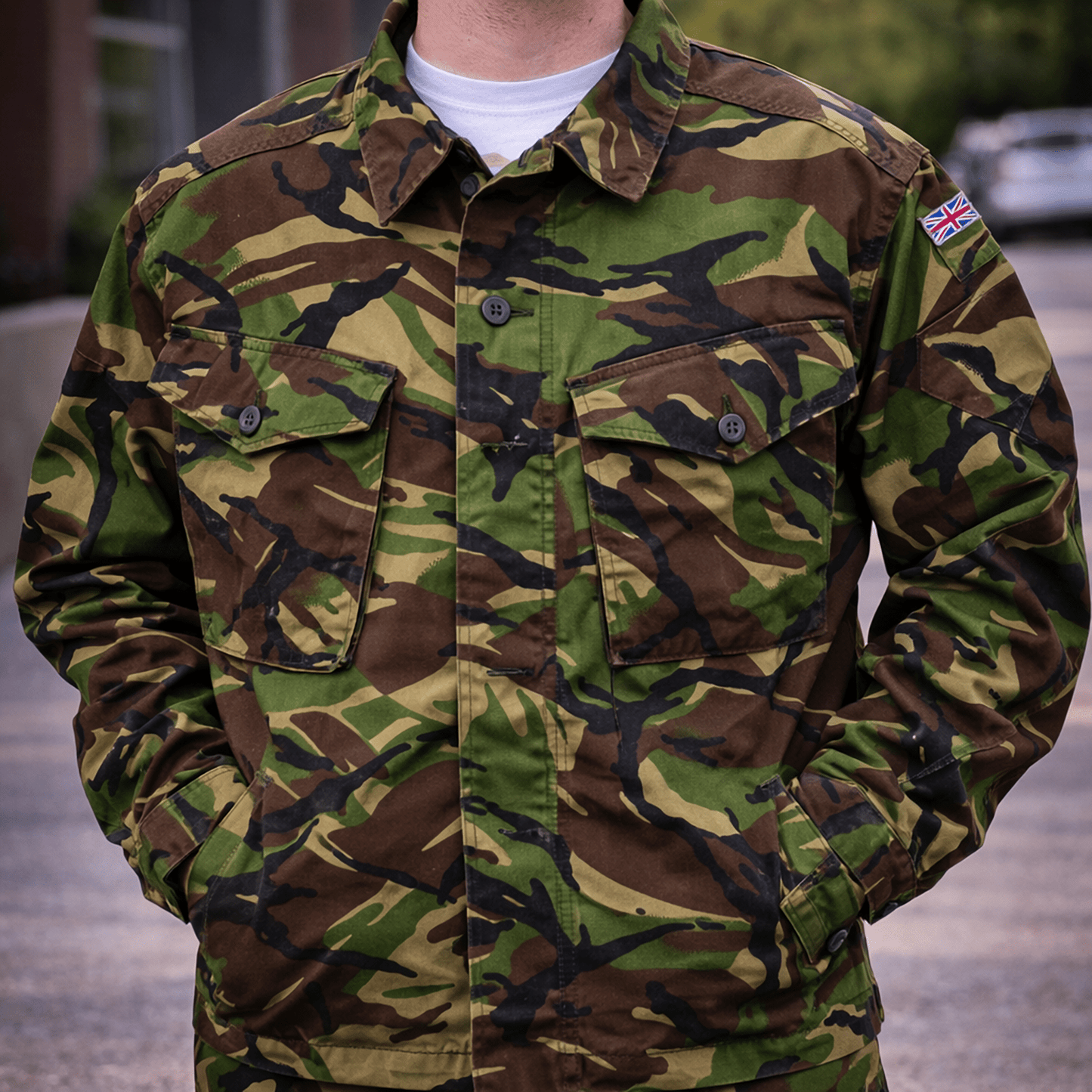 british military woodland dpm combat jacket 170/104 camo army surplus large by RewearableUK – | RewearableUK