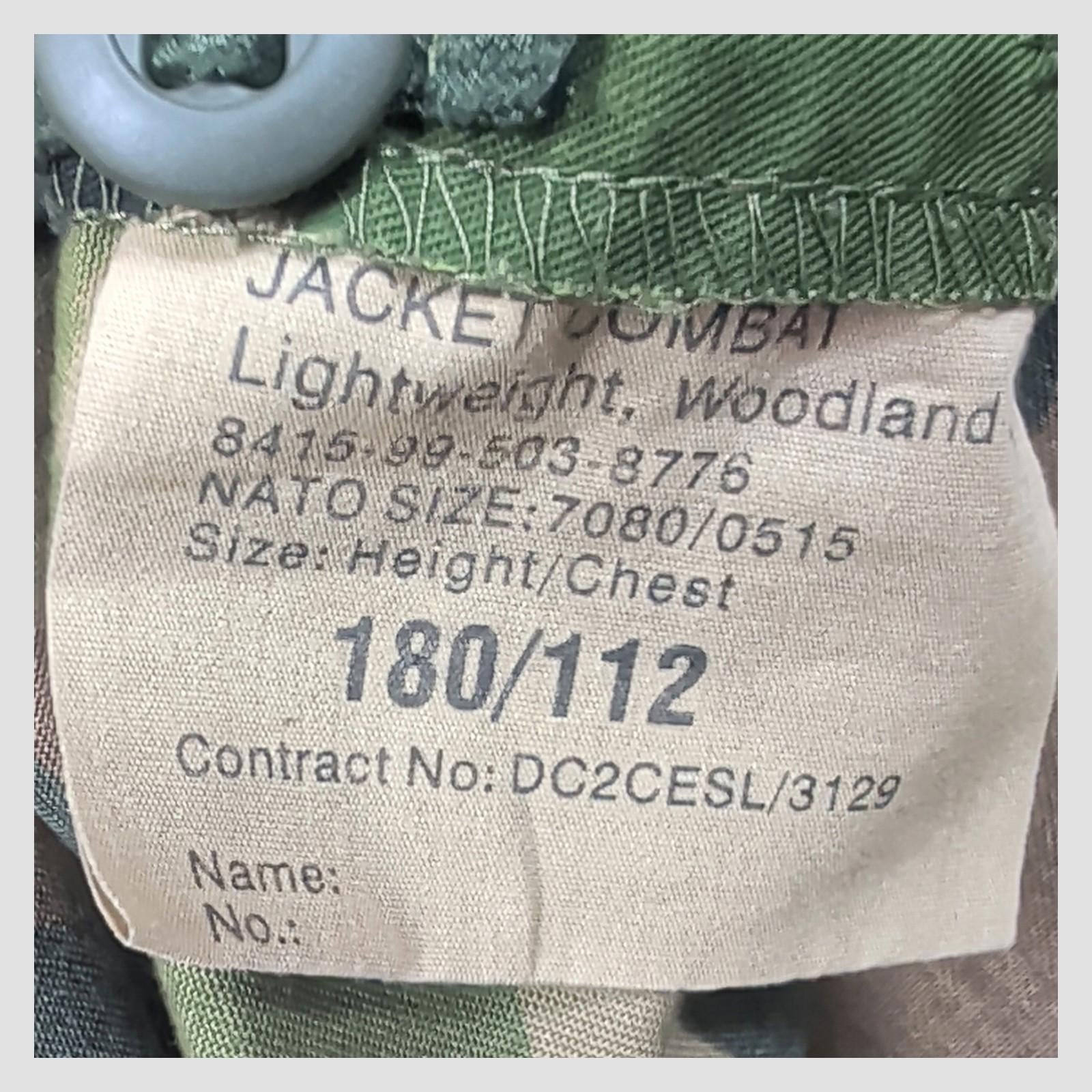 british military woodland dpm combat jacket 180/112 camo army surplus xl by RewearableUK – | RewearableUK