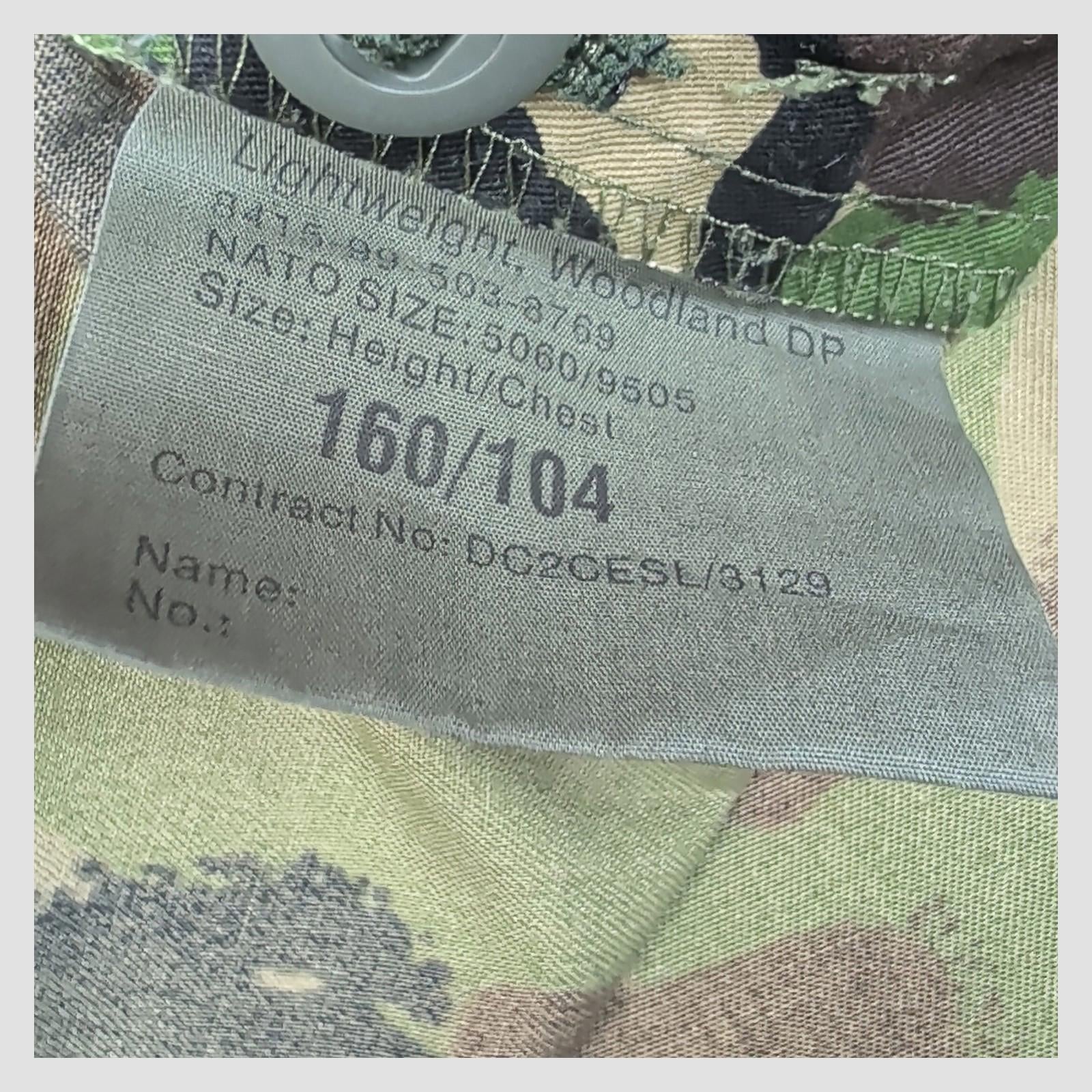 british military woodland dpm combat jacket lightweight 160/104 surplus uk by RewearableUK – | RewearableUK