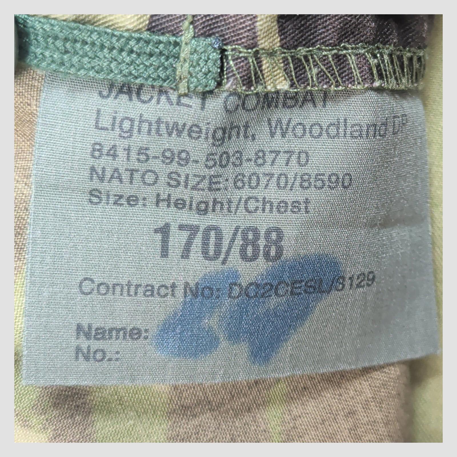 british military woodland dpm combat jacket lightweight 170/88 surplus uk by RewearableUK – | RewearableUK