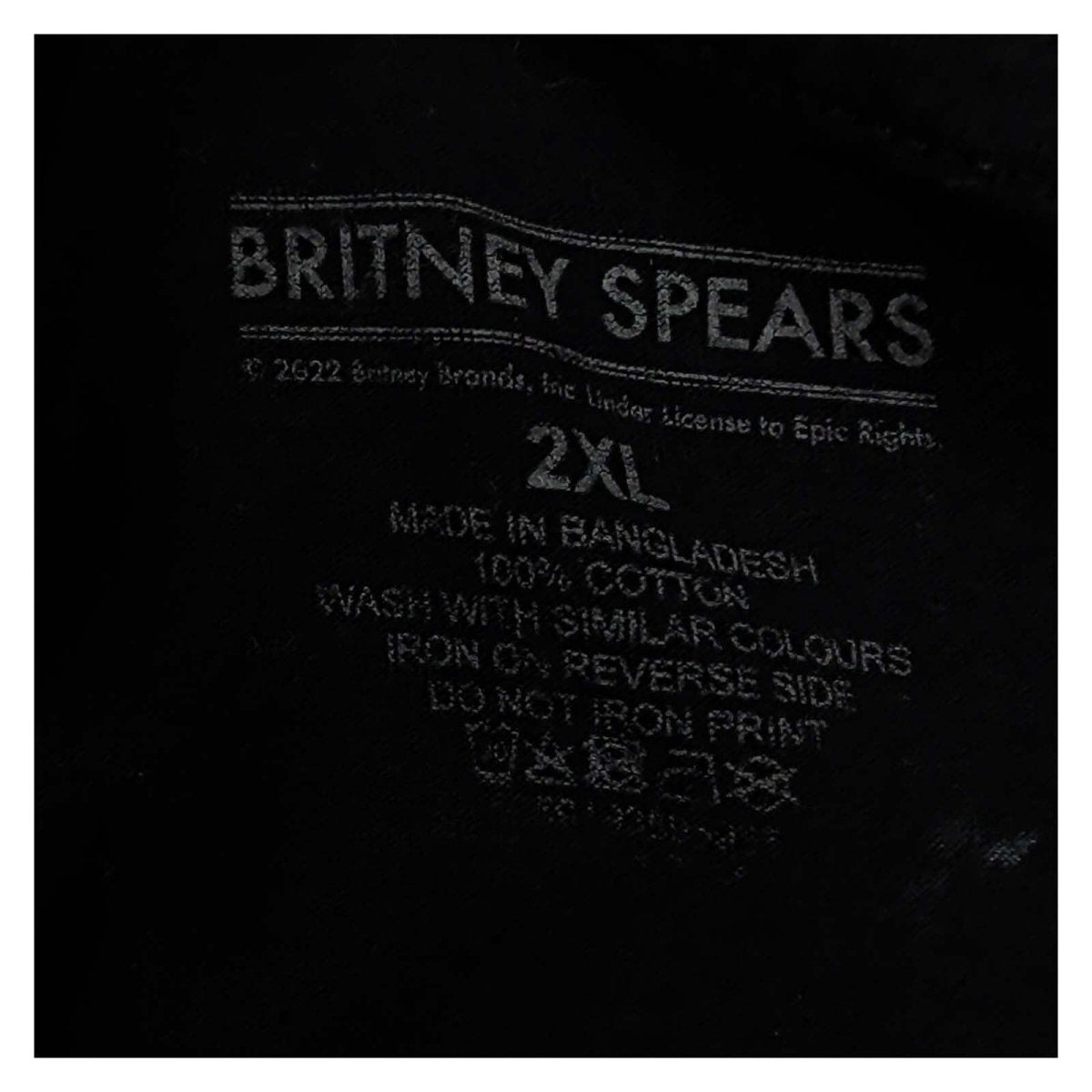 Britney Spears 2022 T-Shirt 2XL Black Pink Acid Wash Official Pop Music Tee – product photo 3 | RewearableUK