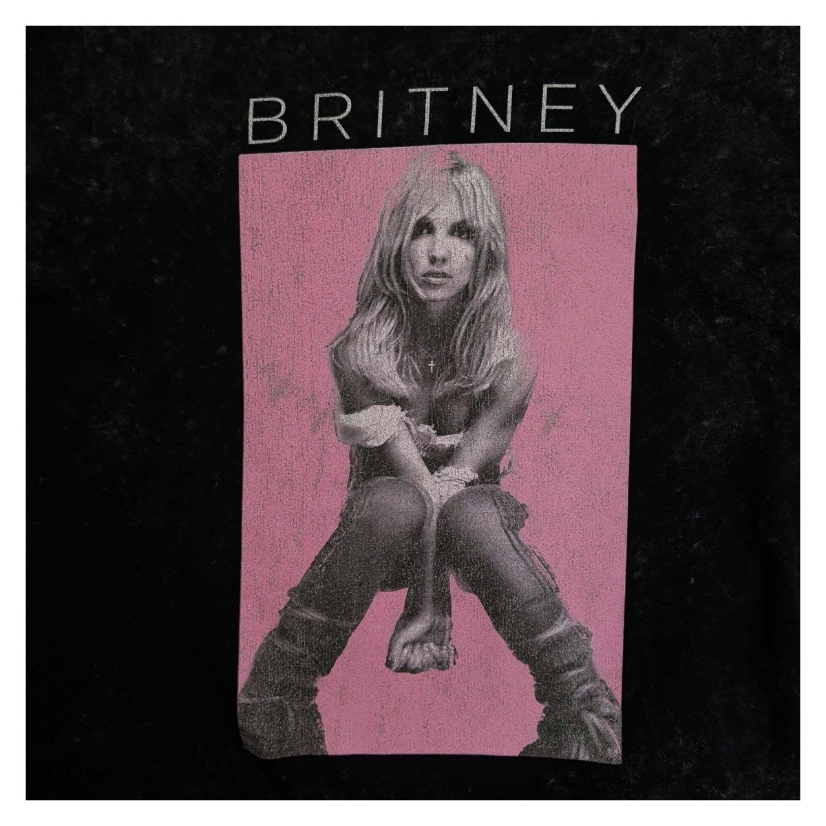 Britney Spears 2022 T-Shirt 2XL Black Pink Acid Wash Official Pop Music Tee – product photo 2 | RewearableUK
