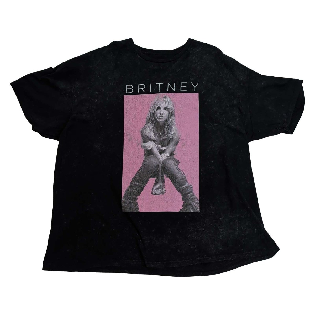Britney Spears 2022 T-Shirt 2XL Black Pink Acid Wash Official Pop Music Tee – product photo 1 | RewearableUK