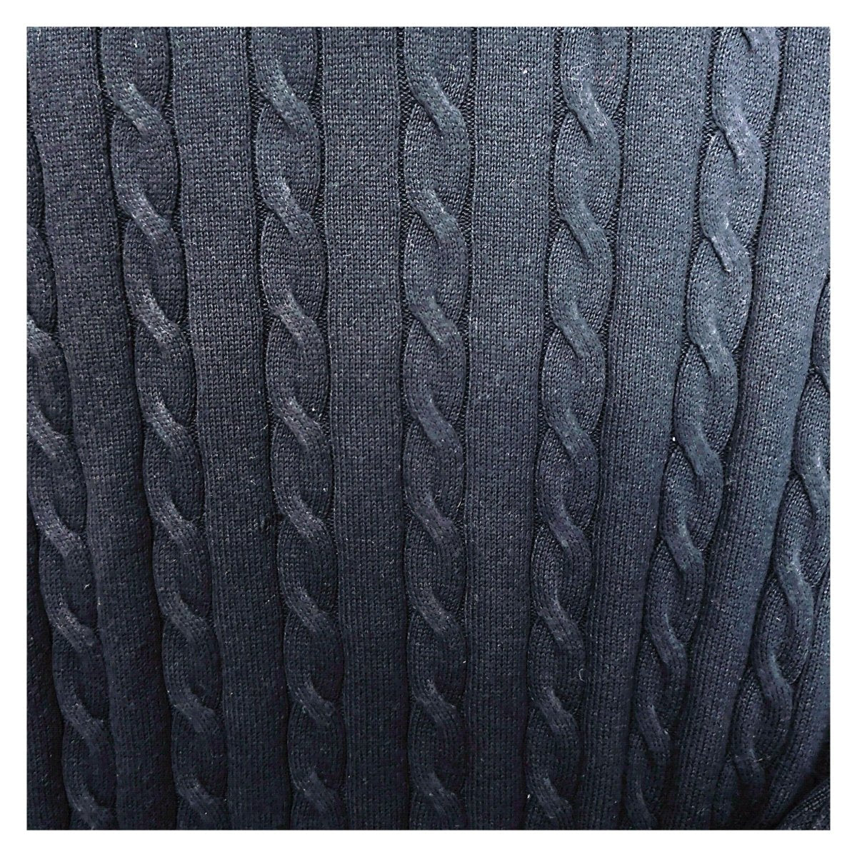 Brooks Brothers Men's Jumper M Navy Cable Knit Embroidered Cotton – product photo 5 | RewearableUK