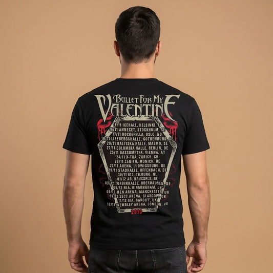 Bullet For My Valentine 2010 Tour T-Shirt M Black Fruit of the Loom – Music T-Shirt product photo 2 | RewearableUK