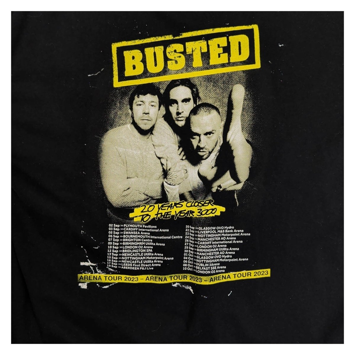 Busted 20 Years Closer 2023 Arena Tour T-Shirt 2XL Black Official Gildan – product photo 4 | RewearableUK