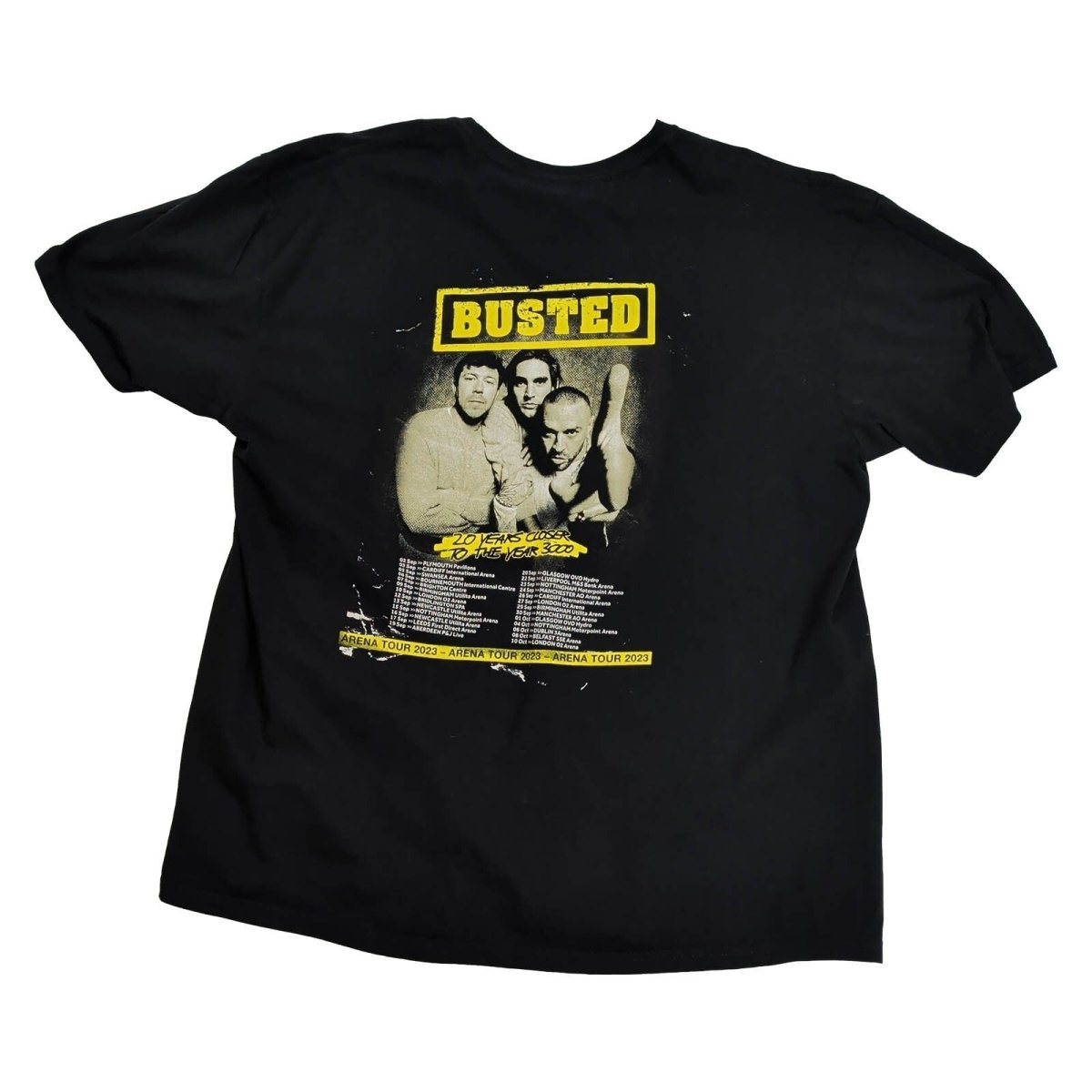 Busted 20 Years Closer 2023 Arena Tour T-Shirt 2XL Black Official Gildan – product photo 2 | RewearableUK
