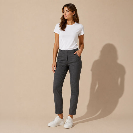 Calvin Klein Highline Women’s Trousers UK 10 Dark Grey Charcoal Smart Work – trousers product photo 1 | RewearableUK