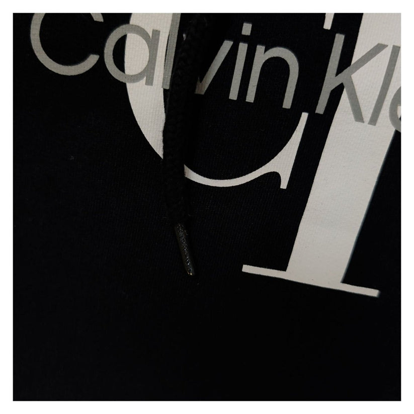 Calvin Klein Jeans CK Logo Black Pullover Hoodie Size S Cotton Sweatshirt – product photo 4 | RewearableUK
