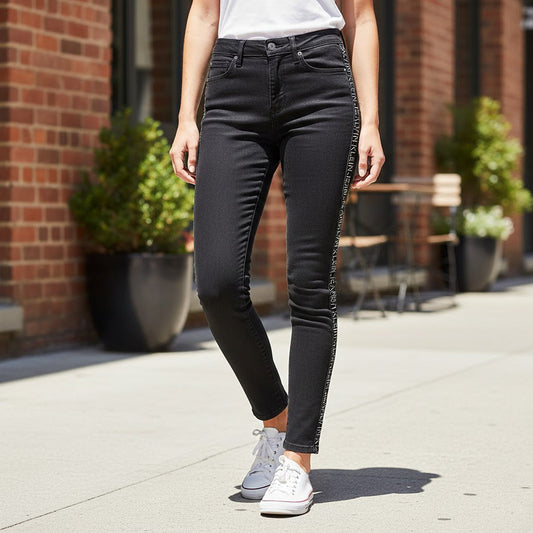 Calvin Klein Jeans High Rise Skinny Black Tape | Women's W25 L30 by Calvin Klein – JEANS | RewearableUK