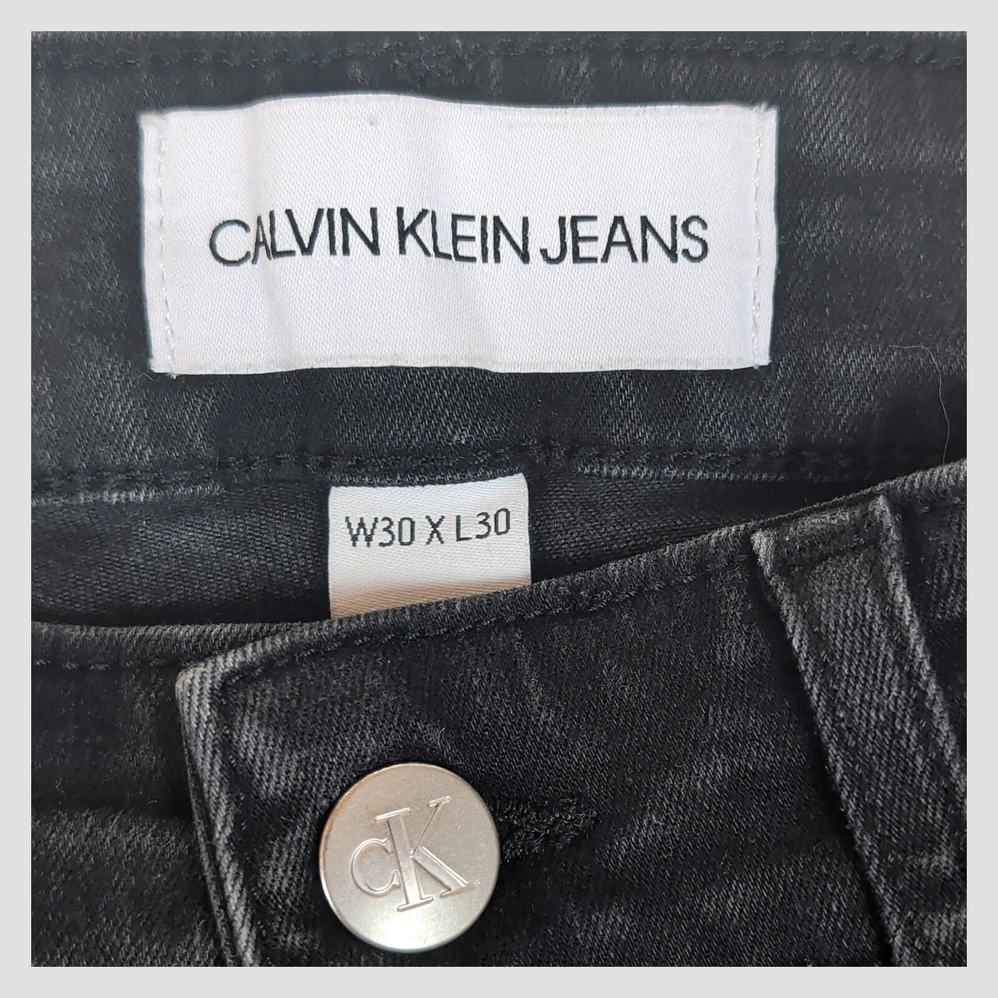 calvin klein jeans mens black super skinny stretch jeans w30 l30 by Calvin Klein – JEANS | RewearableUK