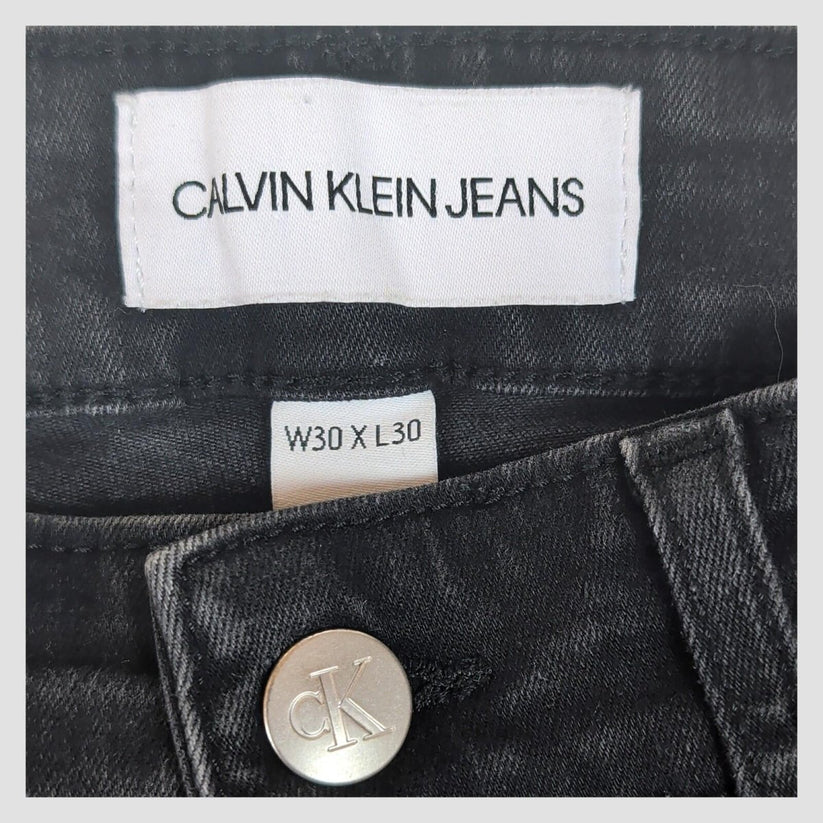calvin klein jeans mens black super skinny stretch jeans w30 l30 by Calvin Klein – JEANS | RewearableUK