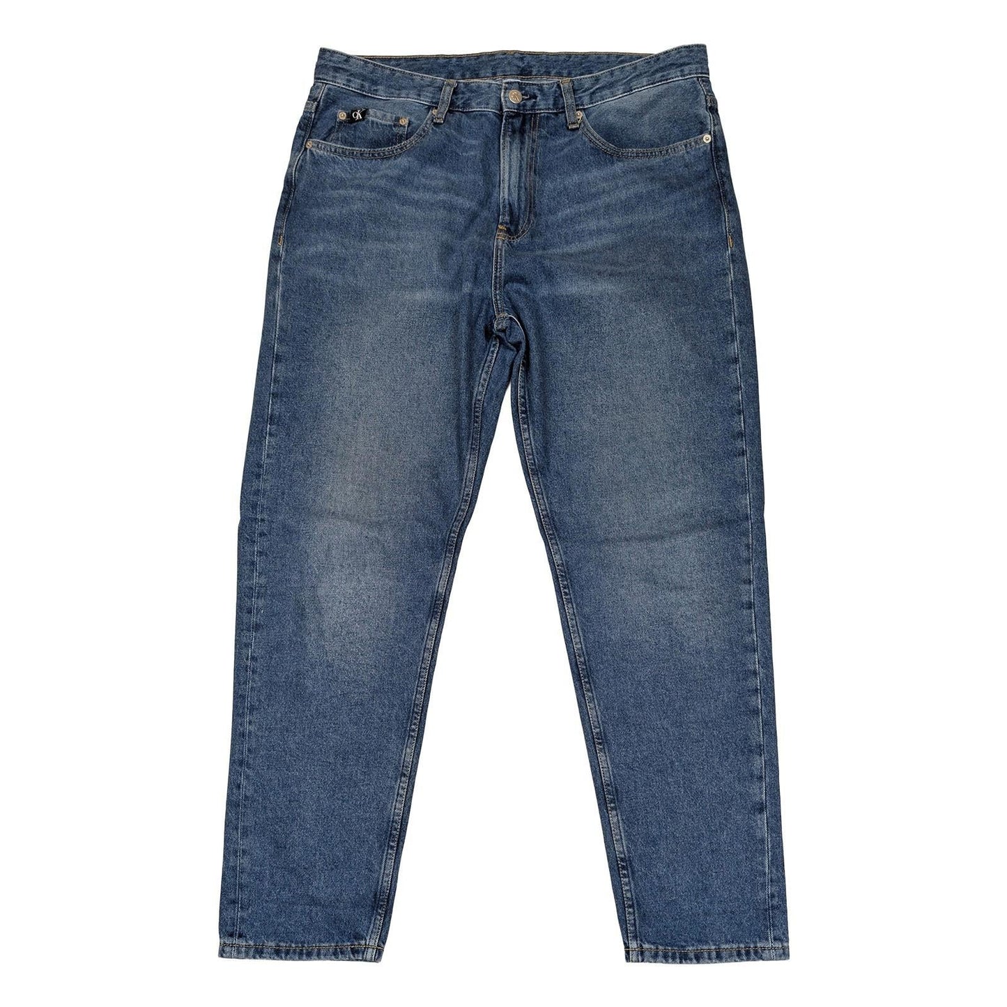 calvin klein jeans mens blue denim straight leg regular fit trousers w34 l30 by Calvin Klein – | RewearableUK