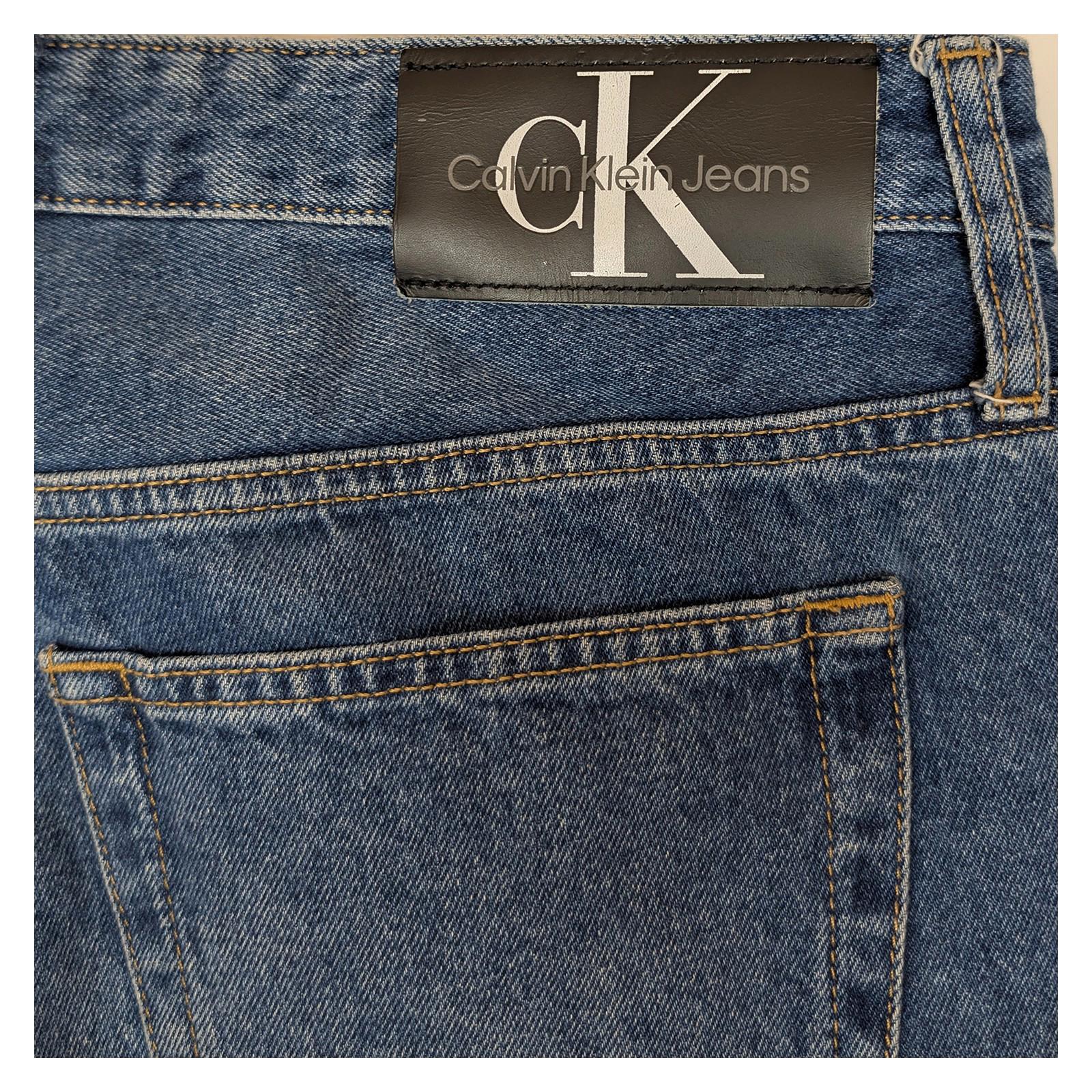 calvin klein jeans mens blue denim straight leg regular fit trousers w34 l30 by Calvin Klein – | RewearableUK