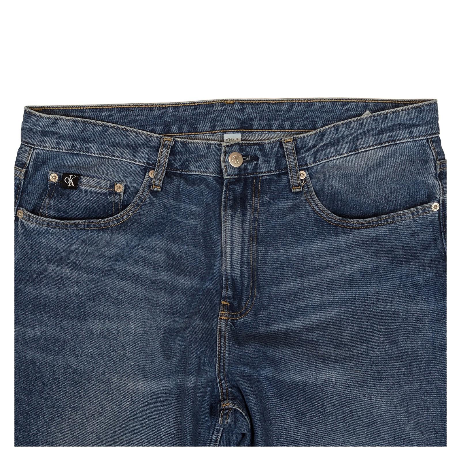 calvin klein jeans mens blue denim straight leg regular fit trousers w34 l30 by Calvin Klein – | RewearableUK