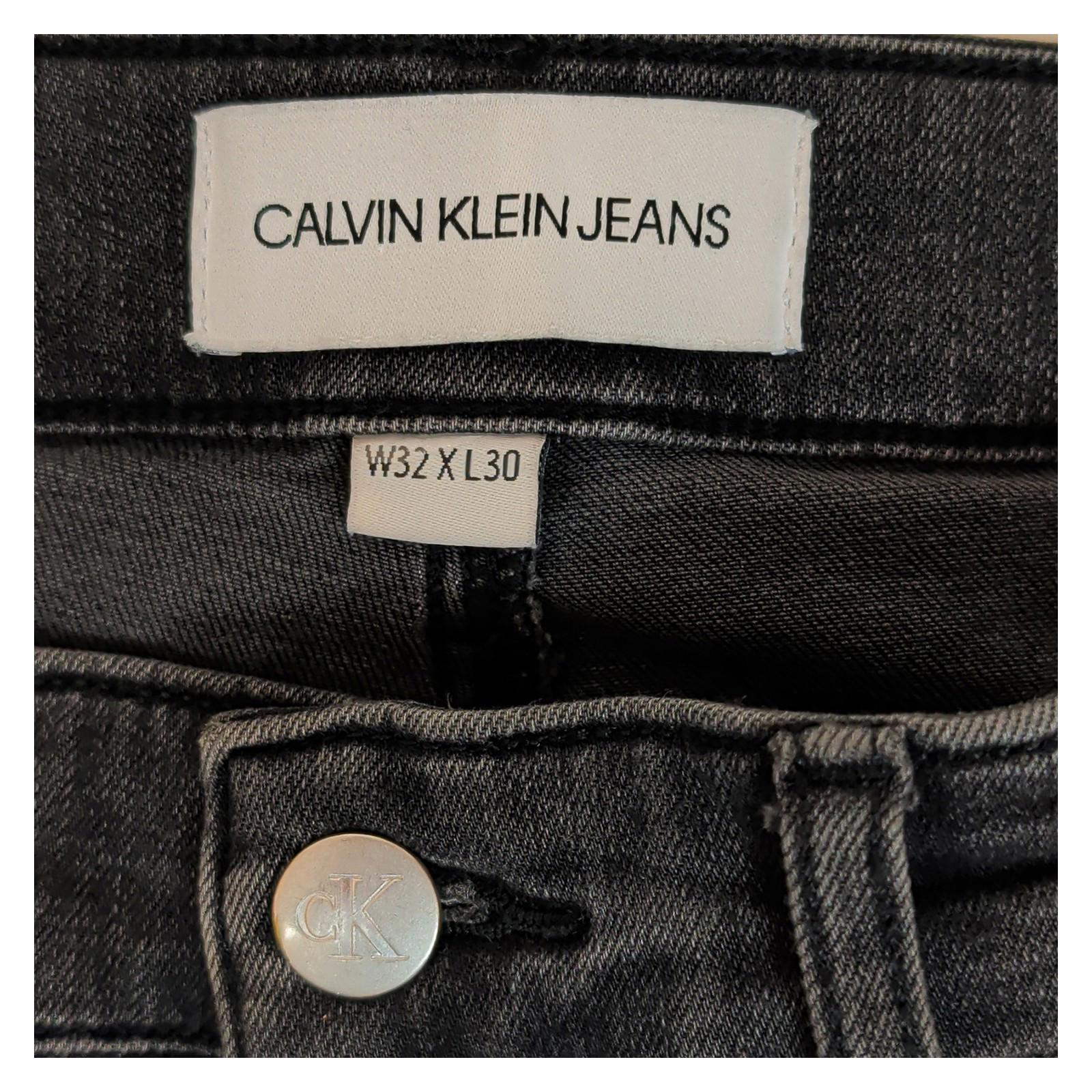 Calvin Klein Jeans Men's W32 L30 Skinny Trousers Dark Grey Denim by Calvin Klein – | RewearableUK