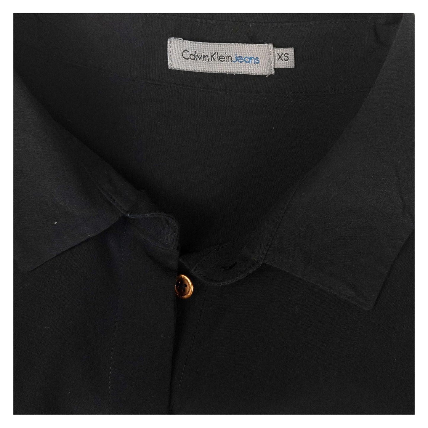 Calvin Klein Jeans Shirt Blouse Size XS Black Button Up Long Sleeve Pocket by Calvin Klein – | RewearableUK