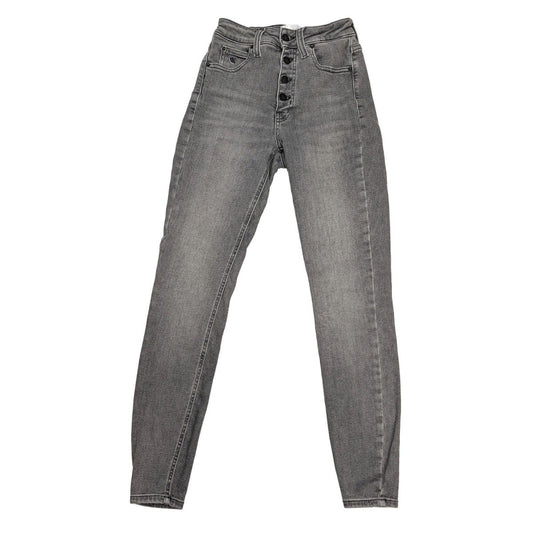 calvin klein jeans size w26 womens grey high rise skinny exposed button fly by Calvin Klein – | RewearableUK