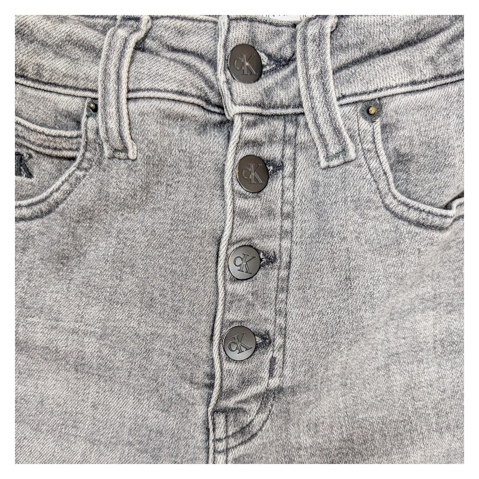 calvin klein jeans size w26 womens grey high rise skinny exposed button fly by Calvin Klein – | RewearableUK