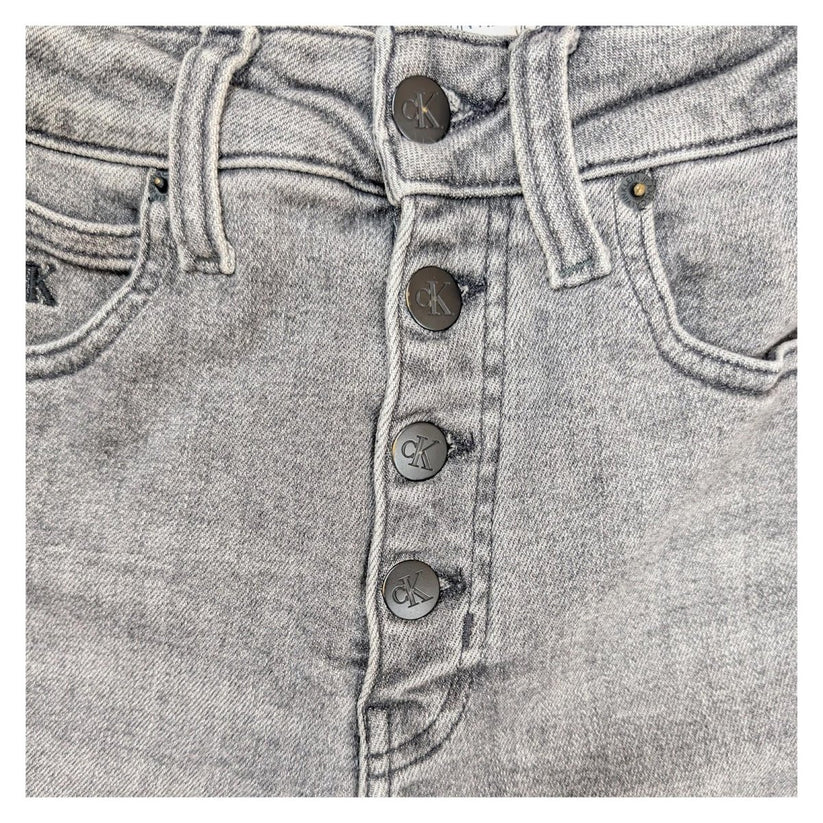 calvin klein jeans size w26 womens grey high rise skinny exposed button fly by Calvin Klein – | RewearableUK