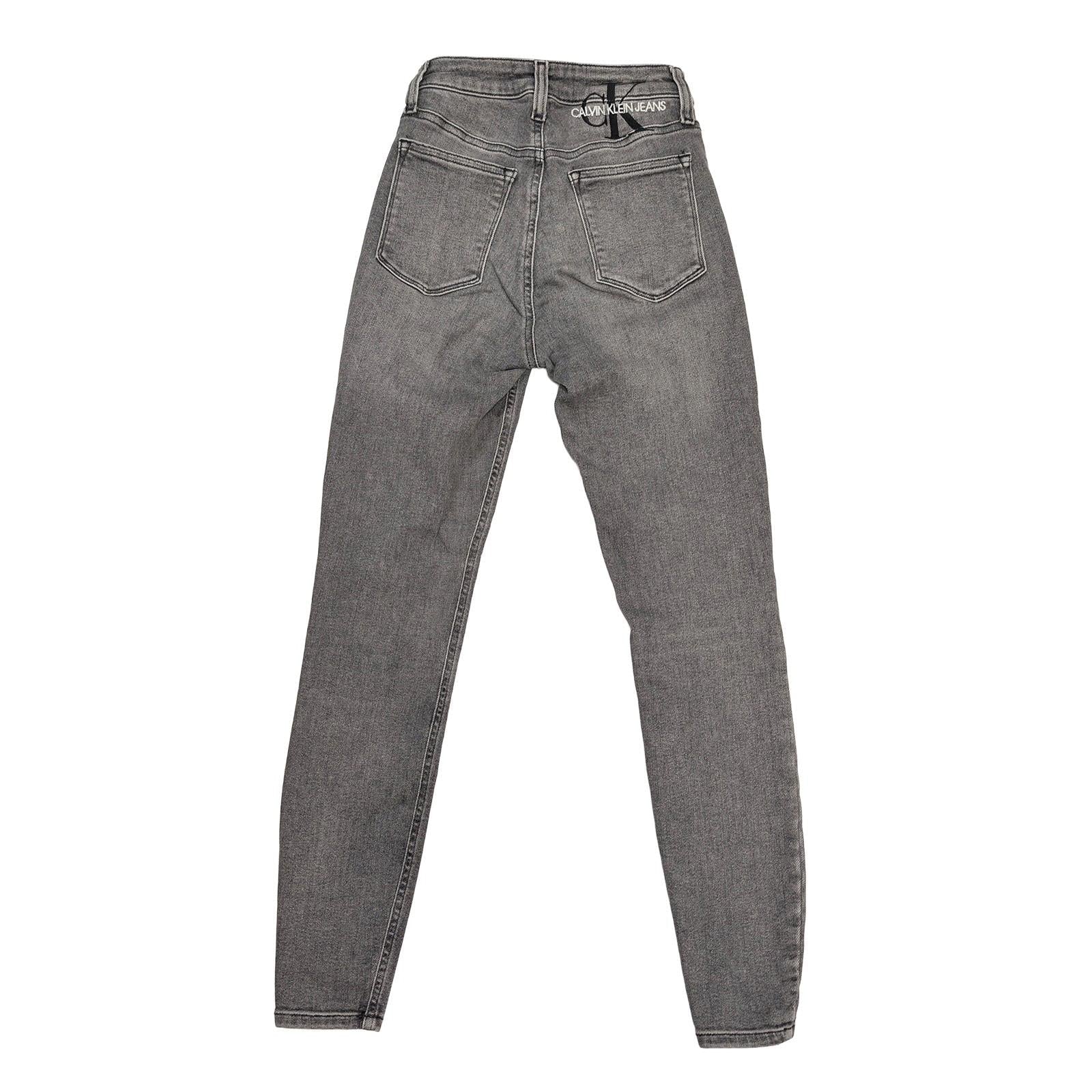 calvin klein jeans size w26 womens grey high rise skinny exposed button fly by Calvin Klein – | RewearableUK
