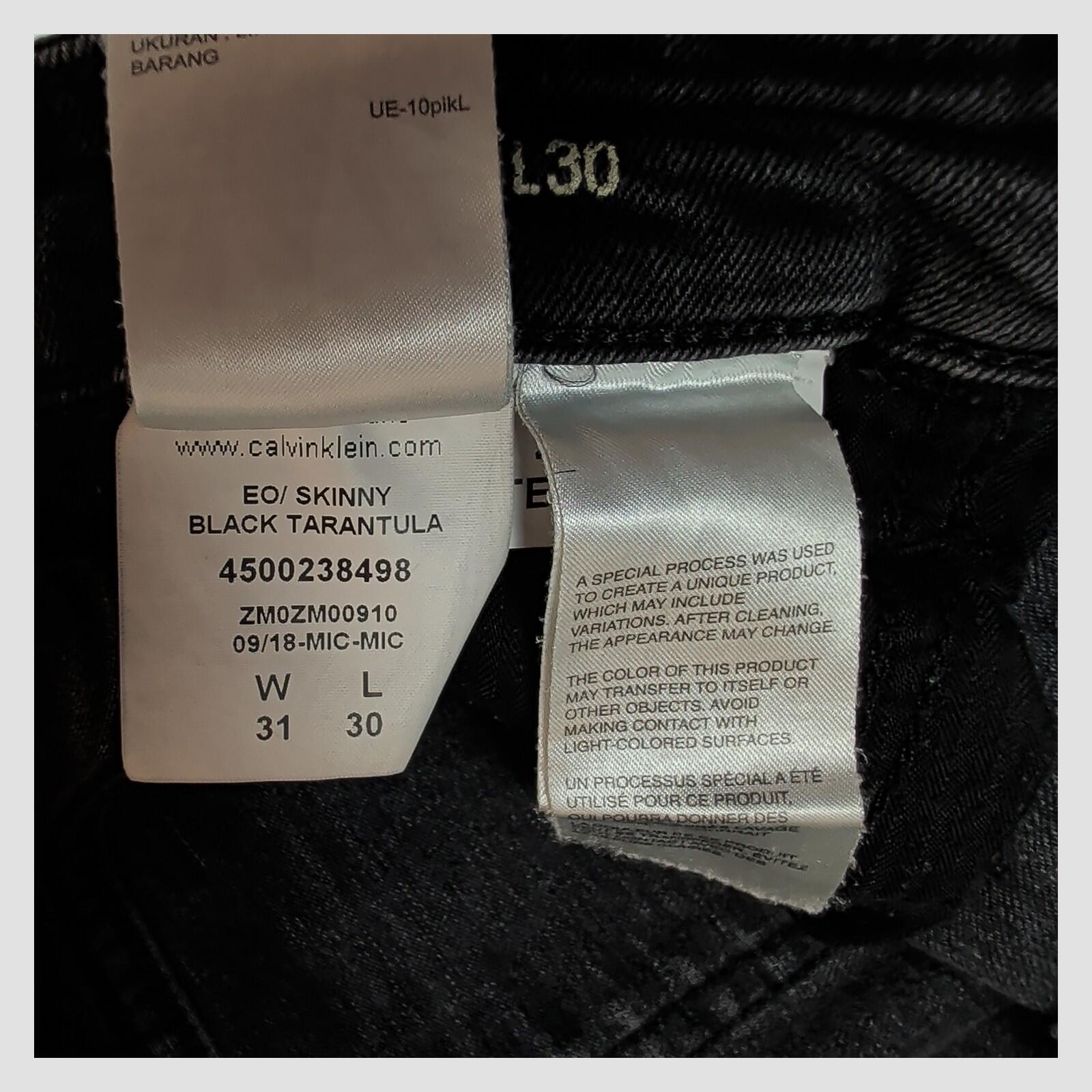 calvin klein jeans skinny black tarantula mens denim w31 l30 made in tunisia by Calvin Klein – JEANS | RewearableUK