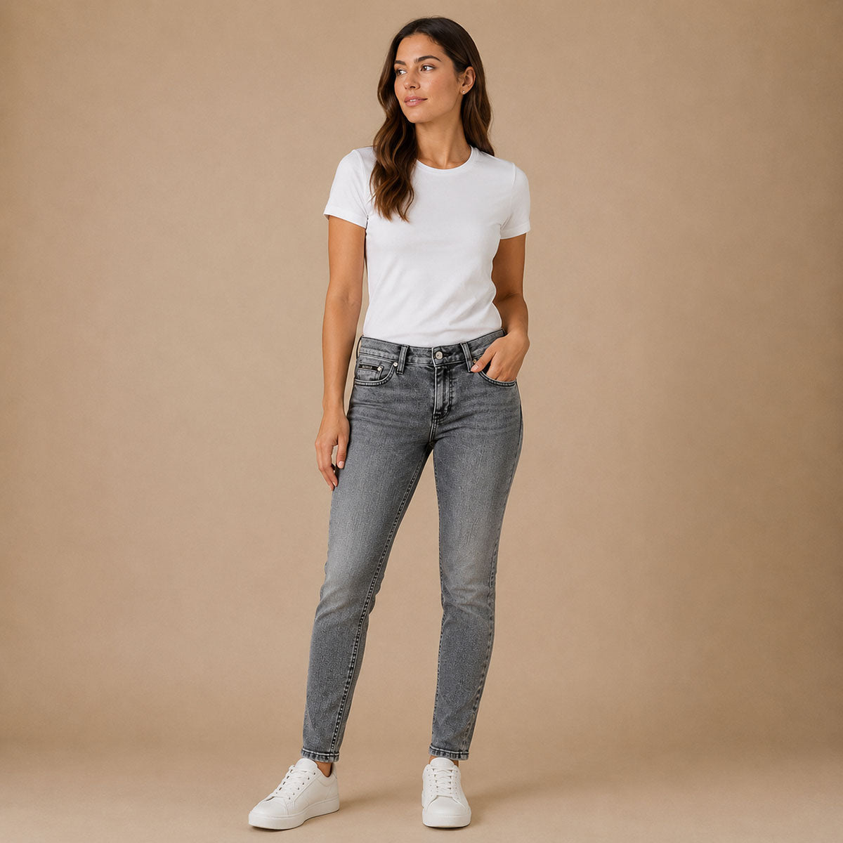 Calvin Klein Jeans Sugar Hill Grey Jeans W29 L32 Mid Rise Slim by Calvin Klein – | RewearableUK