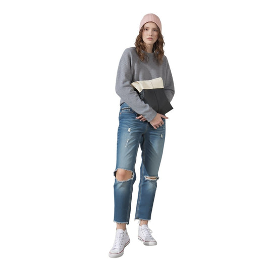 Calvin Klein Jeans Thermal Skinny Ankle Blue Distressed | Women's W26 L30 by Calvin Klein – JEANS | RewearableUK
