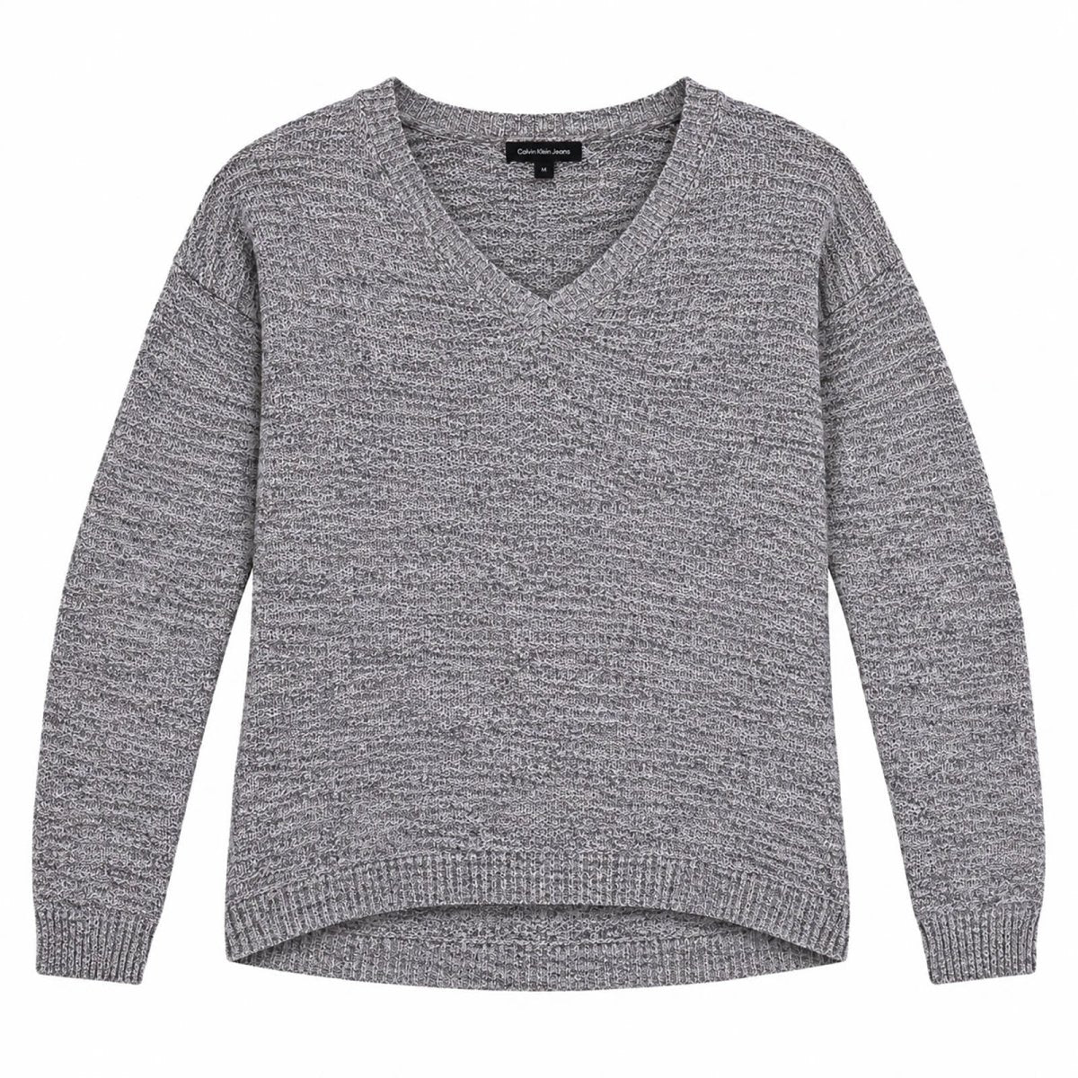 Calvin Klein Jeans Women Jumper Medium Grey Knit Cotton Viscose Polyester – product photo 1 | RewearableUK