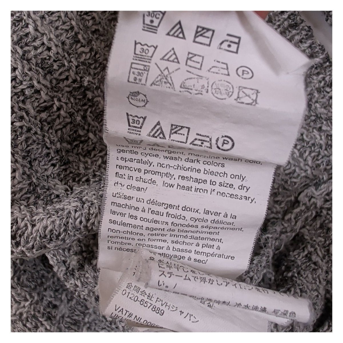 Calvin Klein Jeans Women Jumper Medium Grey Knit Cotton Viscose Polyester – product photo 4 | RewearableUK