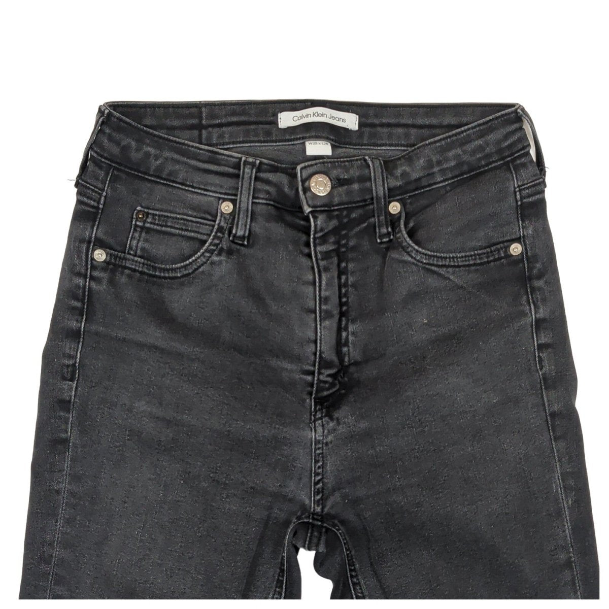 Calvin Klein Jeans Women's Black Skinny Jeans W29 L28 Coated Denim Zip Fly by Calvin Klein – | RewearableUK