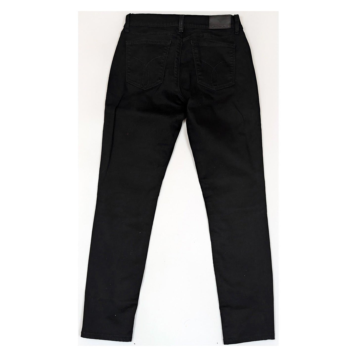 calvin klein jeans womens black stretch denim skinny mid rise w28 l30 by Calvin Klein – | RewearableUK