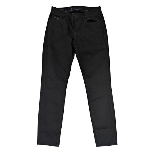 calvin klein jeans womens black stretch denim skinny mid rise w28 l30 by Calvin Klein – | RewearableUK