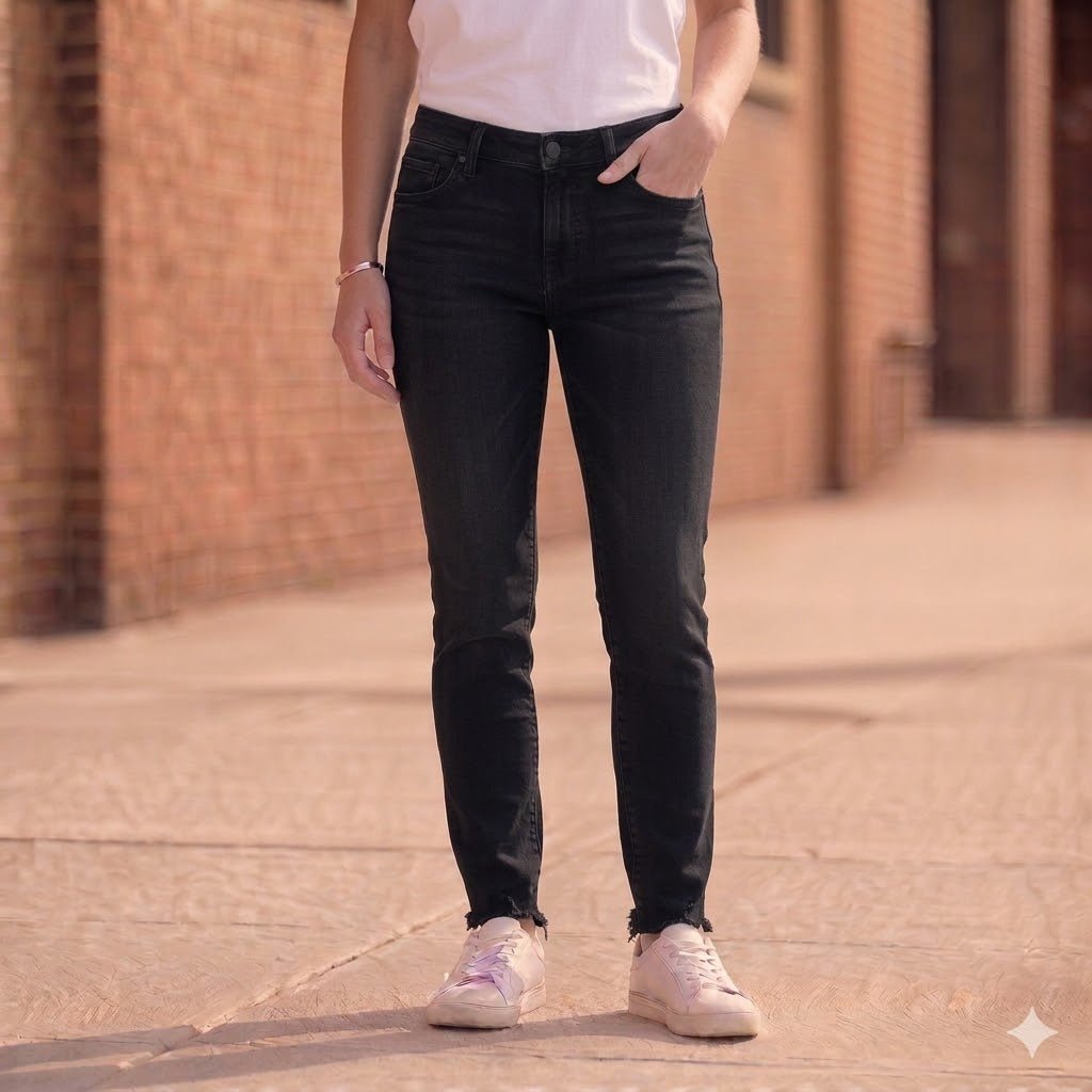 calvin klein jeans womens black stretch denim skinny mid rise w28 l30 by Calvin Klein – JEANS | RewearableUK
