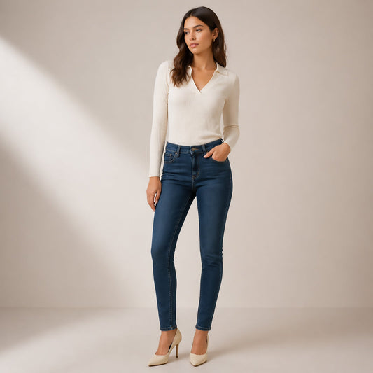 Calvin Klein Jeans Womens Blue Skinny Stretch Denim 4 Slim Fit by Calvin Klein – JEANS | RewearableUK