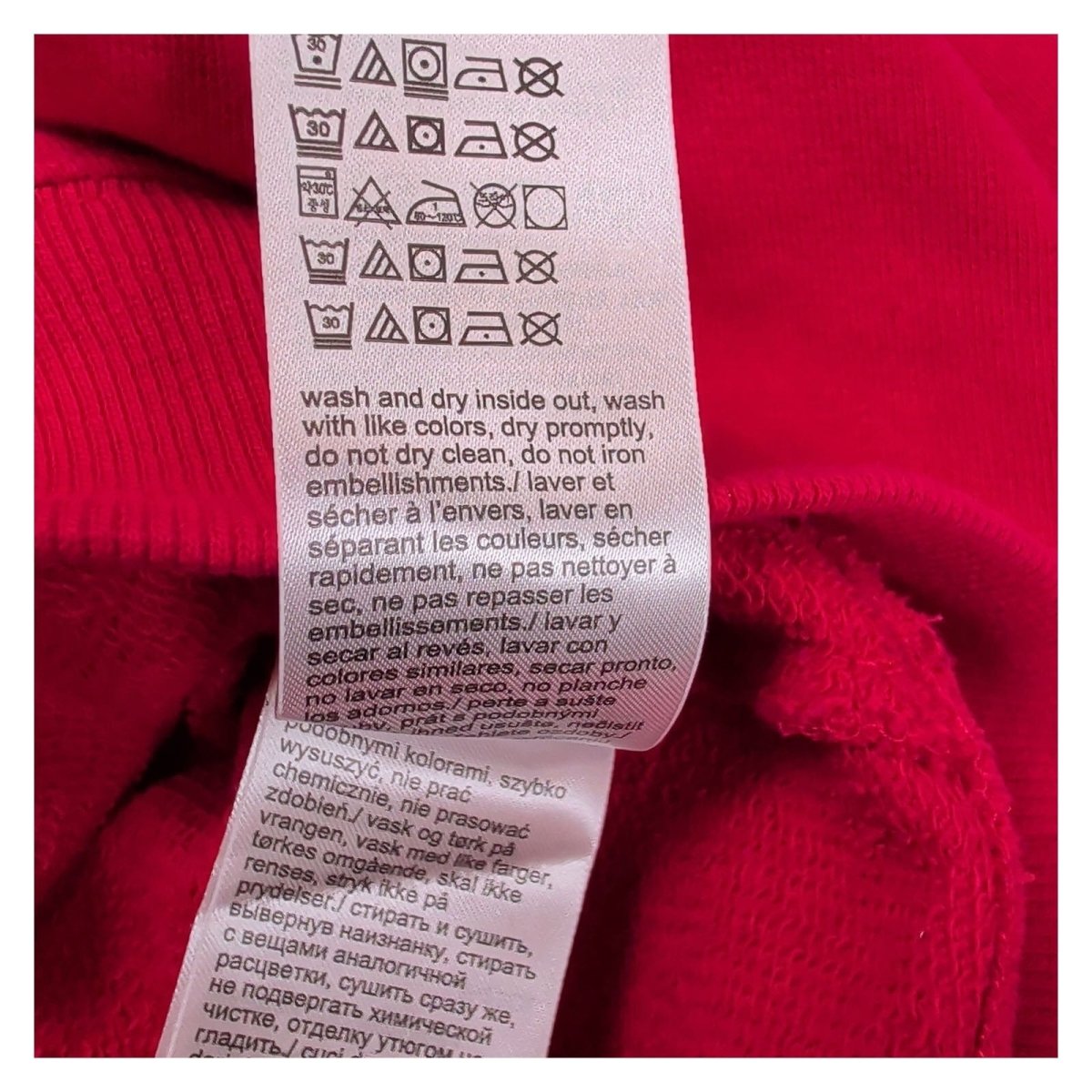 Calvin Klein Jeans Women's Hoodie Regular Size M Red Embroidered Logo 88% Cotton – product photo 5 | RewearableUK