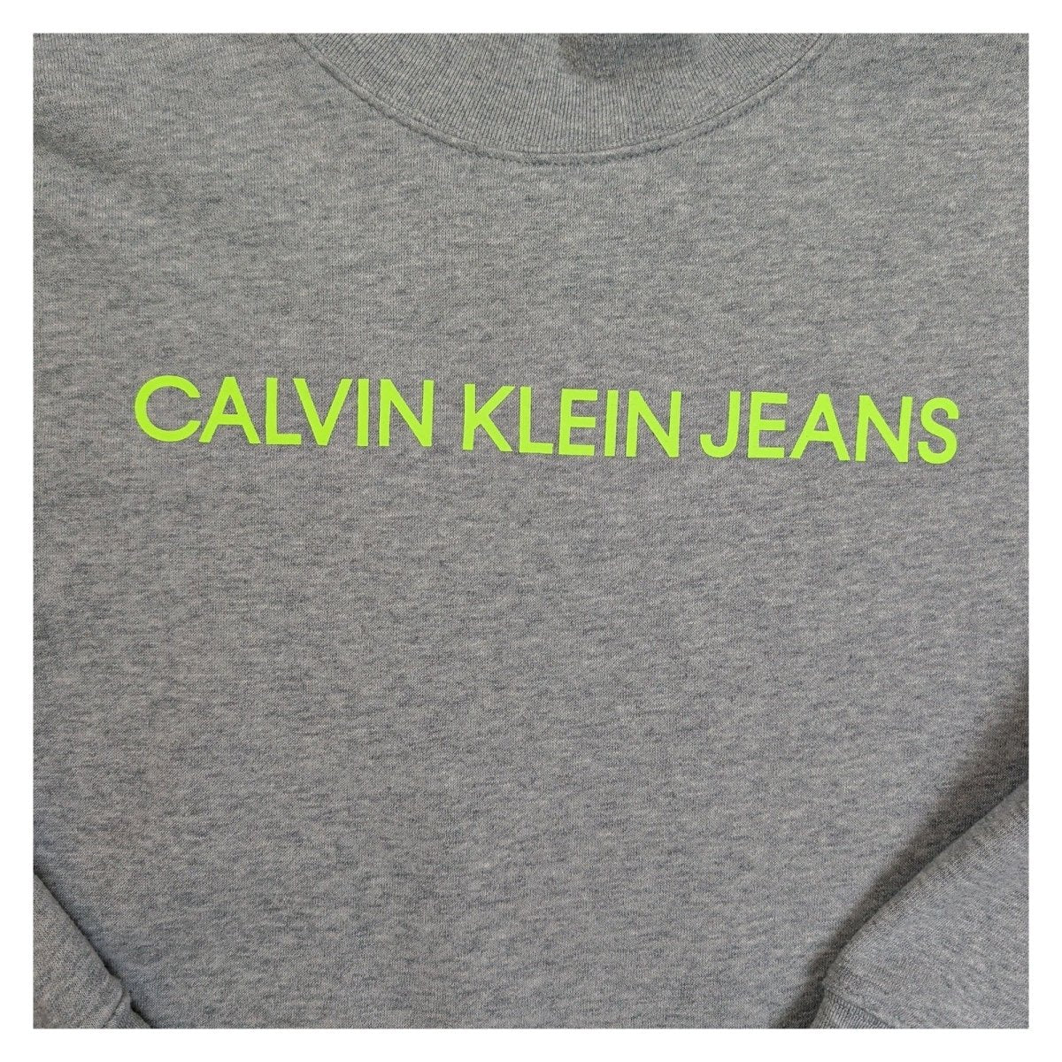 Calvin Klein Jeans Women's Sweatshirt S Grey Neon Logo Cotton Blend – product photo 5 | RewearableUK