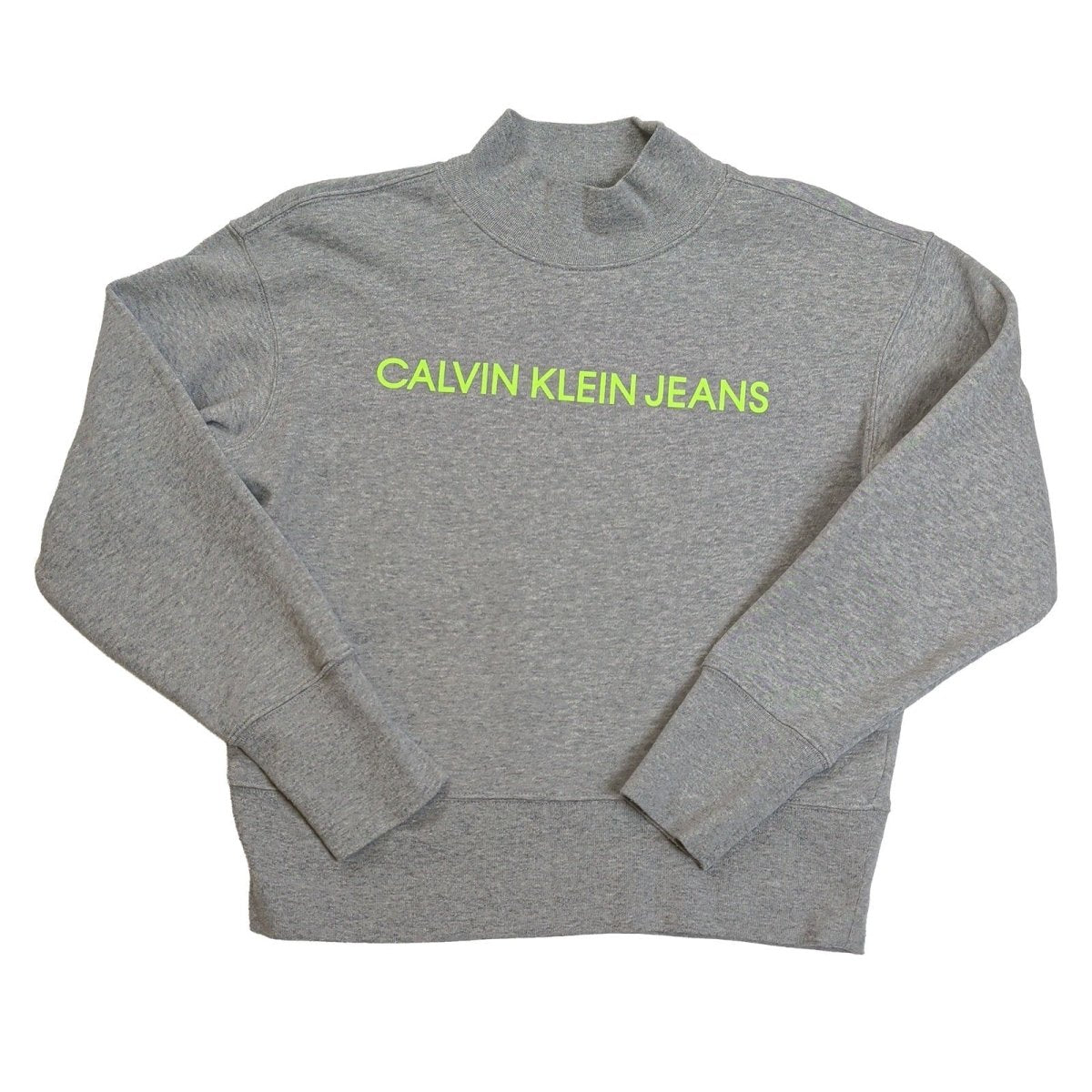 Calvin Klein Jeans Women's Sweatshirt S Grey Neon Logo Cotton Blend – product photo 3 | RewearableUK