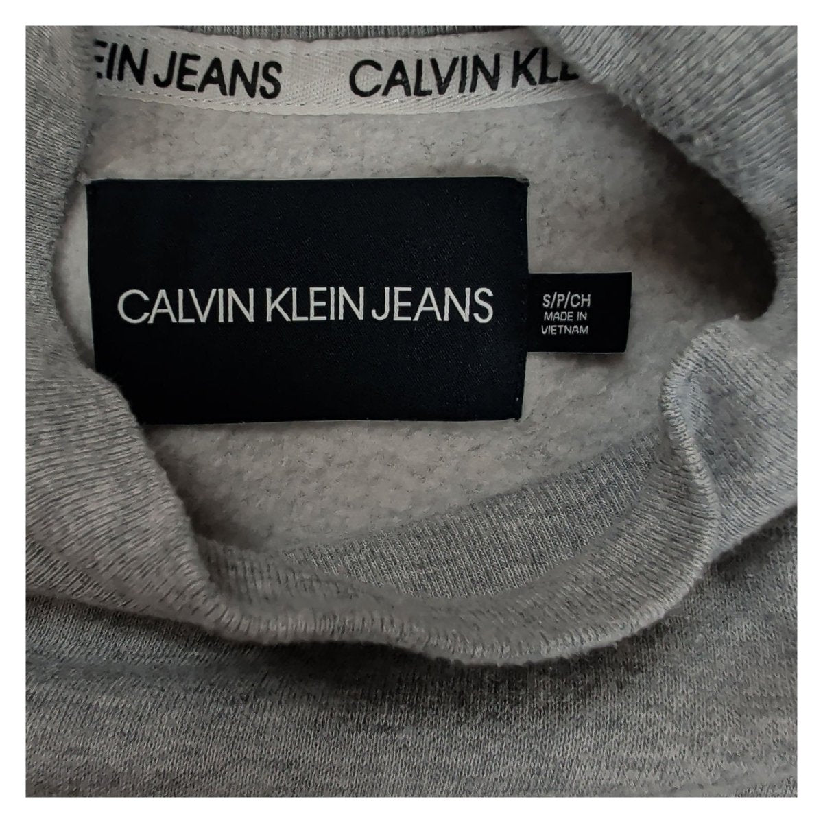 Calvin Klein Jeans Women's Sweatshirt S Grey Neon Logo Cotton Blend – product photo 6 | RewearableUK