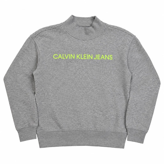 Calvin Klein Jeans Women's Sweatshirt S Grey Neon Logo Cotton Blend – product photo 1 | RewearableUK