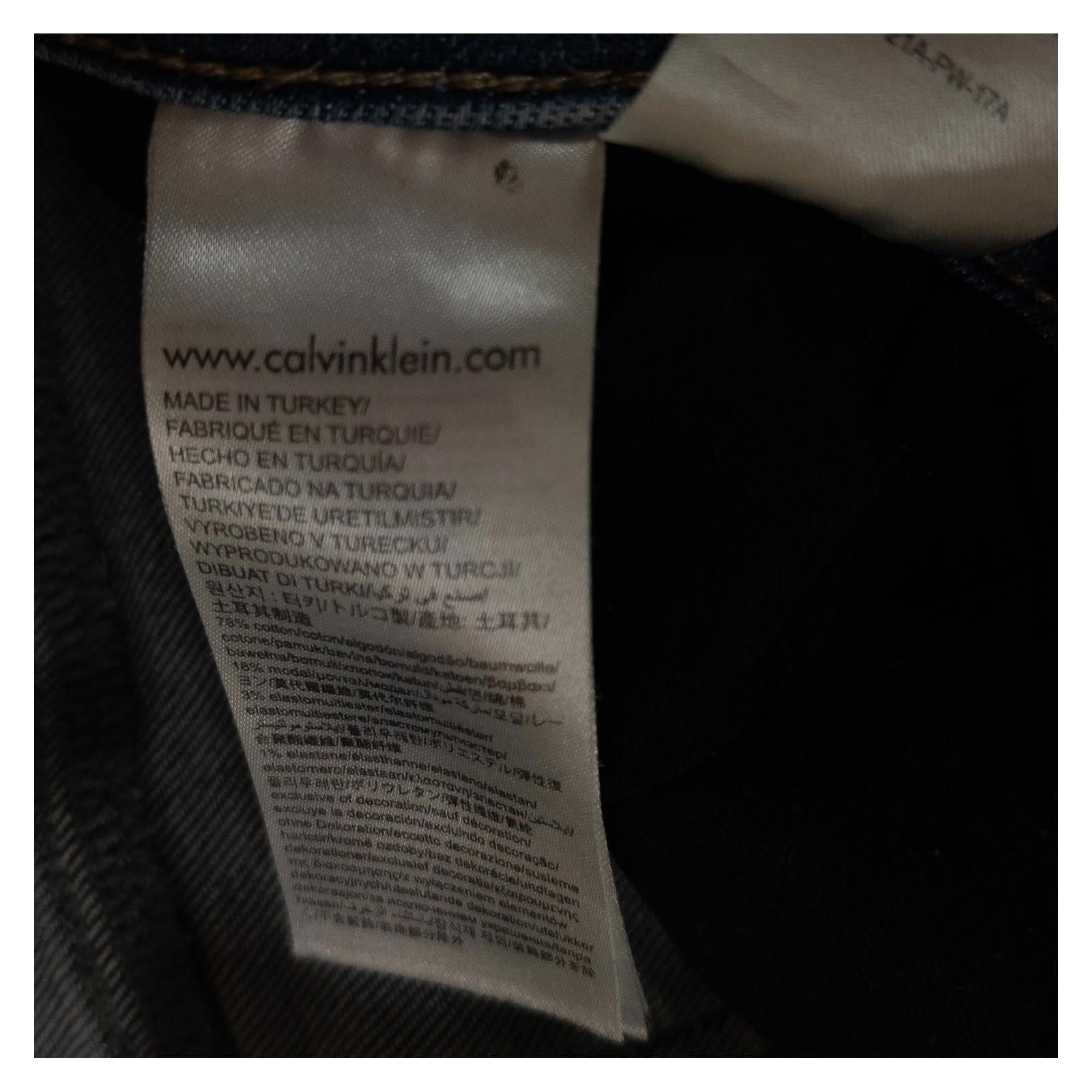 Calvin Klein Jeans Women's Thermal Skinny Ankle W26 L30 Blue Ripped Distressed by Calvin Klein – | RewearableUK