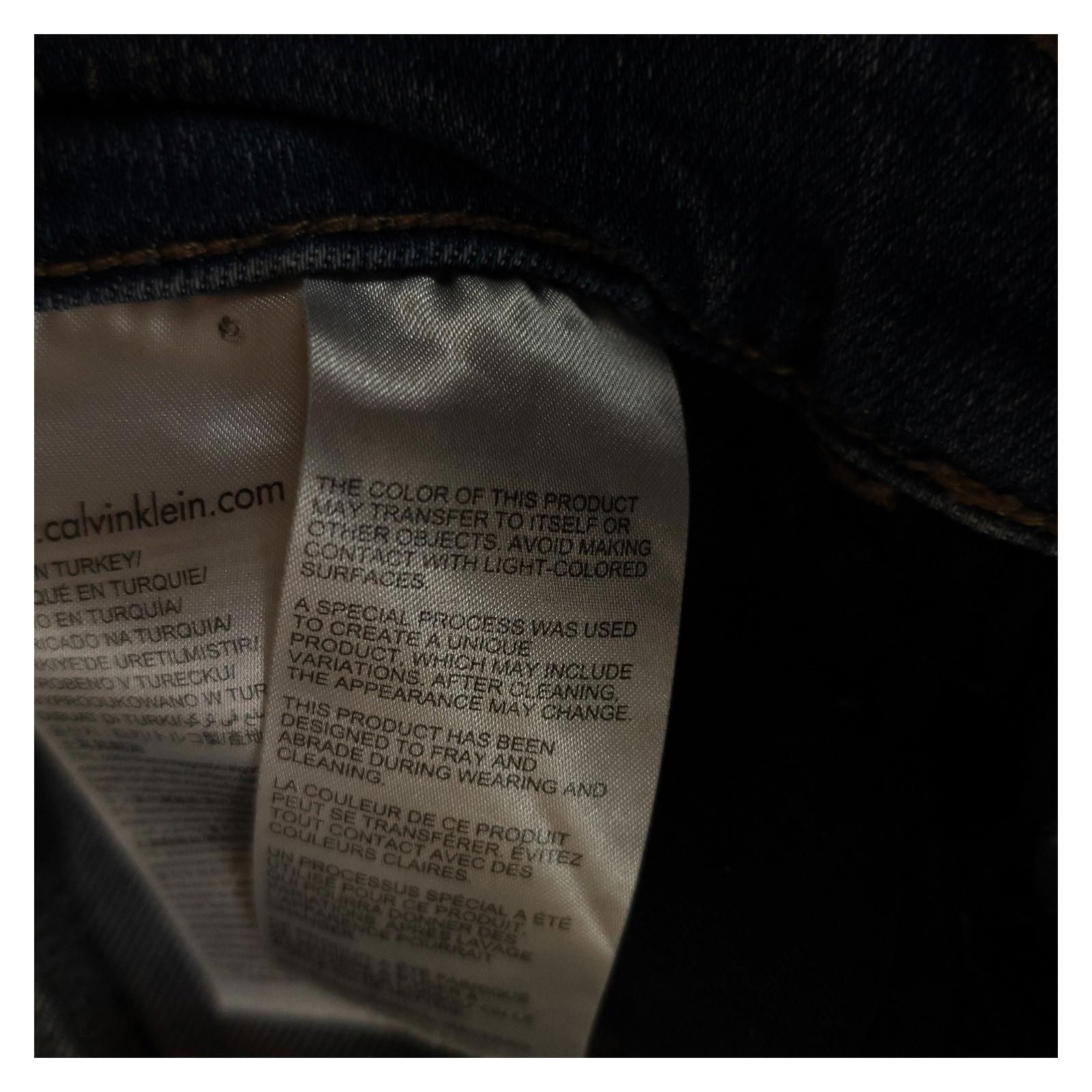 Calvin Klein Jeans Women's Thermal Skinny Ankle W26 L30 Blue Ripped Distressed by Calvin Klein – | RewearableUK