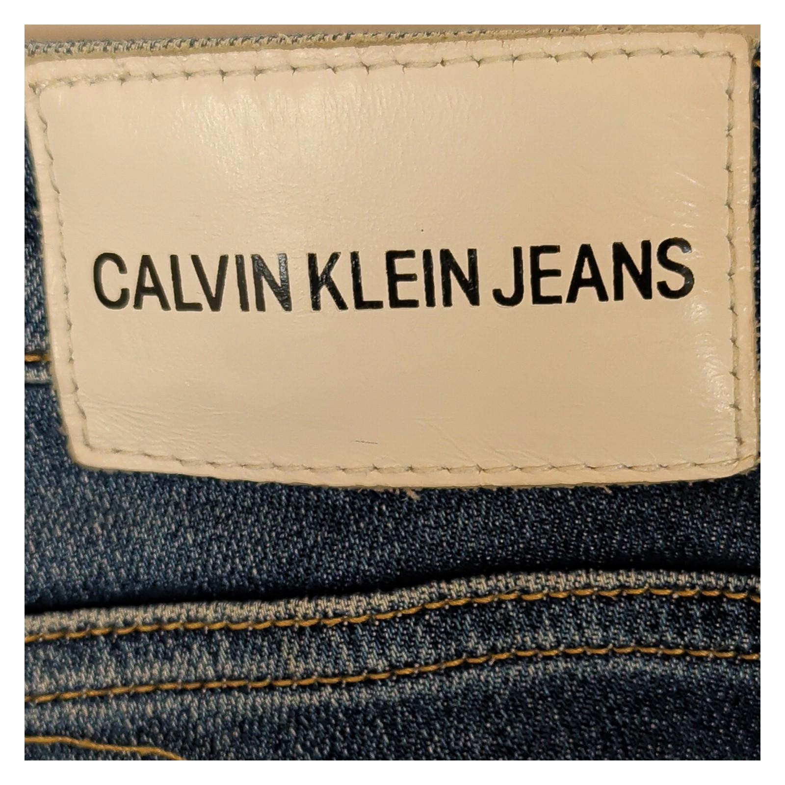 Calvin Klein Jeans Womens W28 L30 Mid Blue Distressed Skinny Denim Stretch by Calvin Klein – | RewearableUK