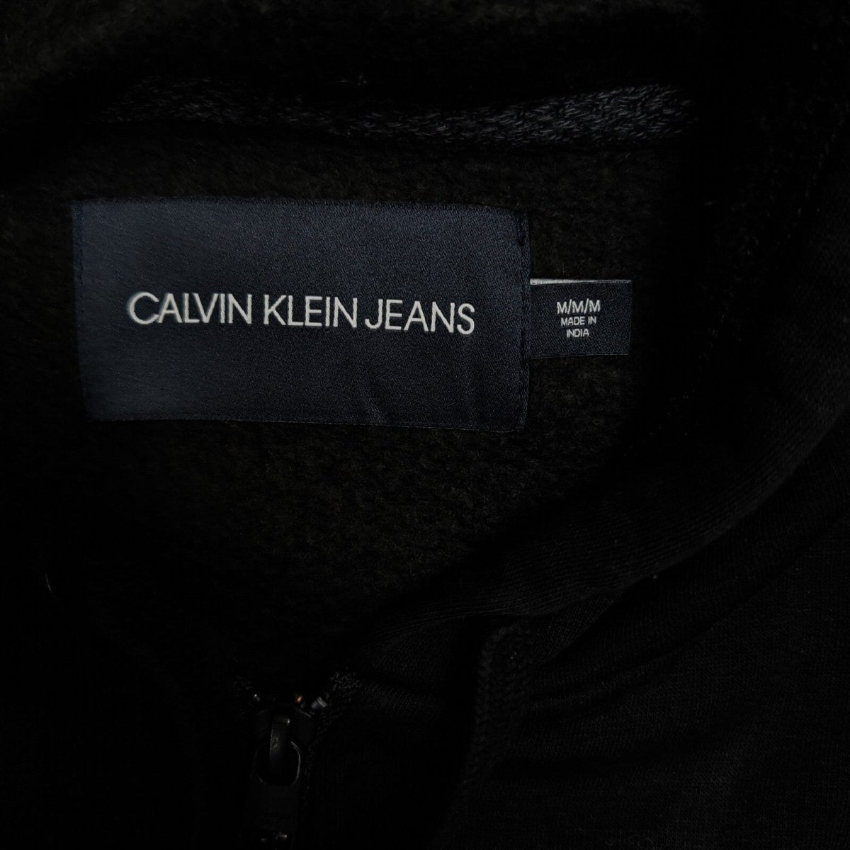 Calvin Klein Jeans Men's Zip Hoodie M Black – product photo 4 | RewearableUK