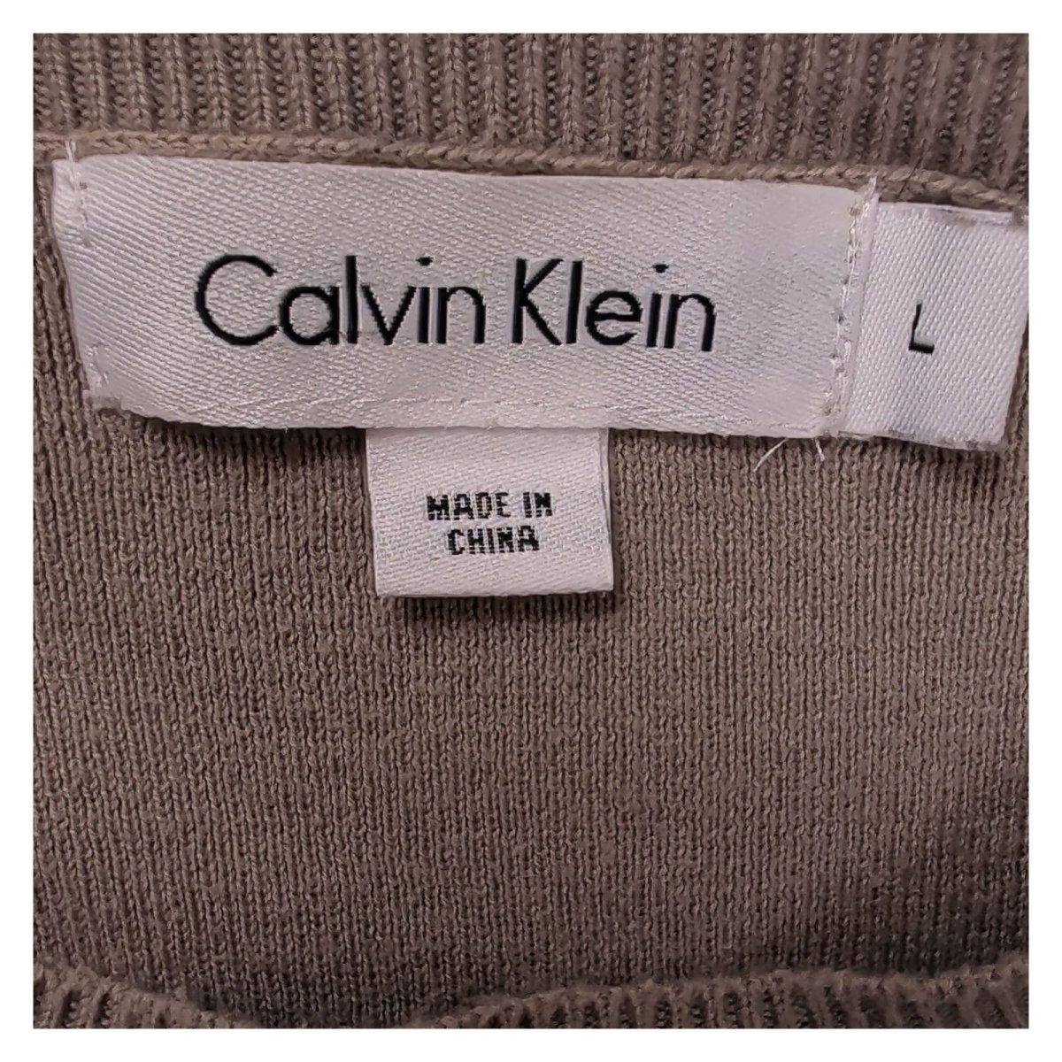 Calvin Klein Mens Jumper L Brown Cotton Polyester Panel Design – product photo 6 | RewearableUK